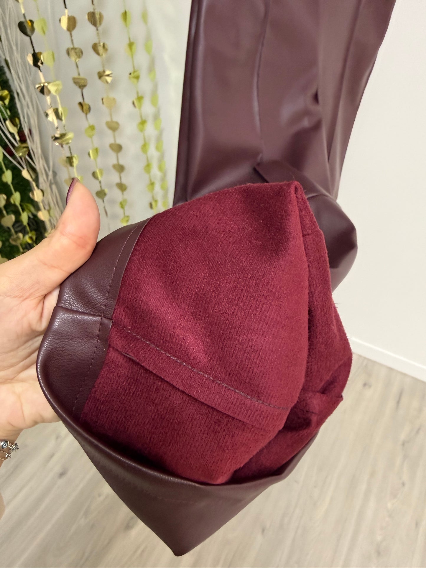 Pantalone Dritto Ecopelle Susy Mix