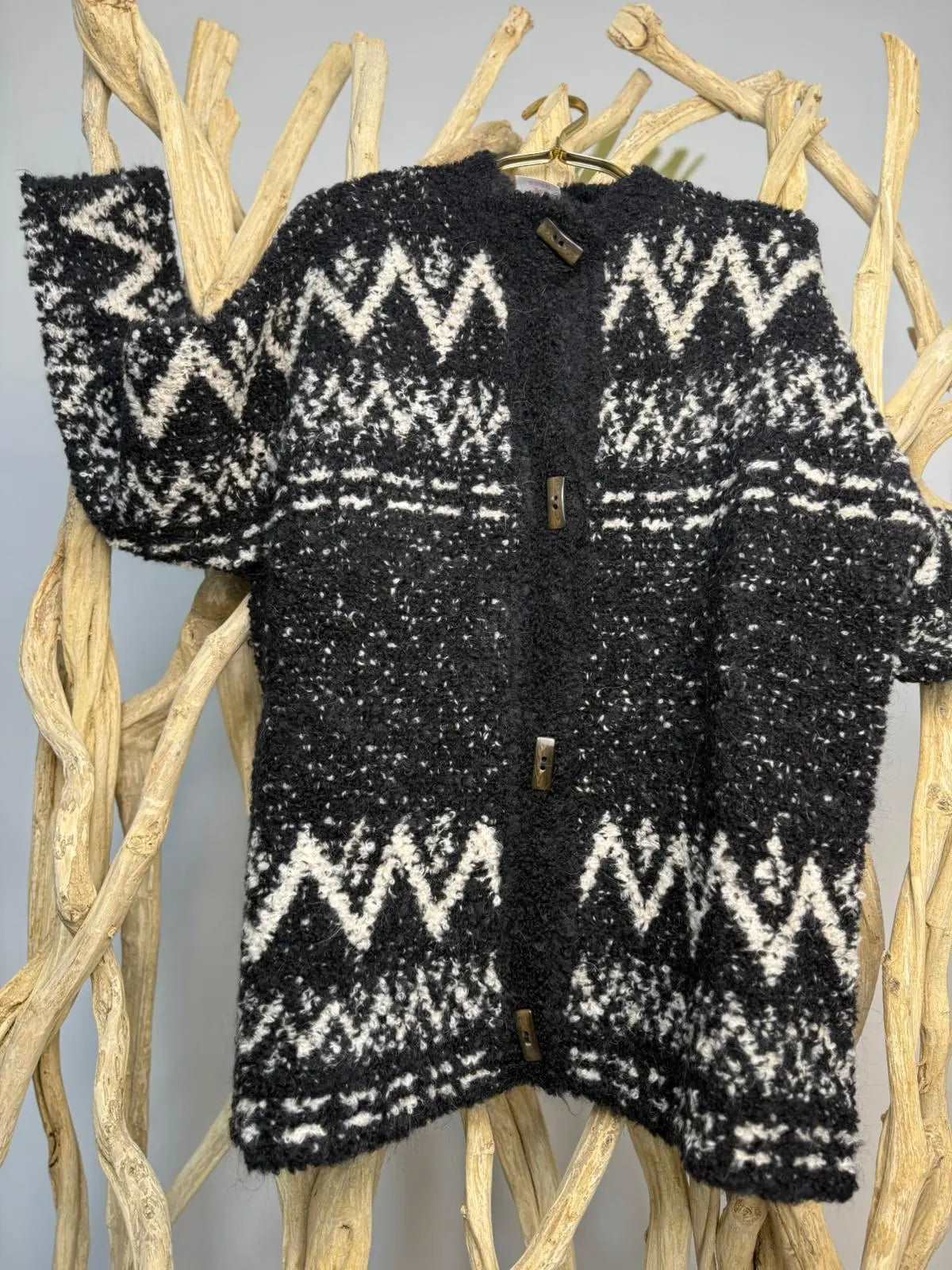 KONTATTO Cardigan Jacquard Bianco Kontatto