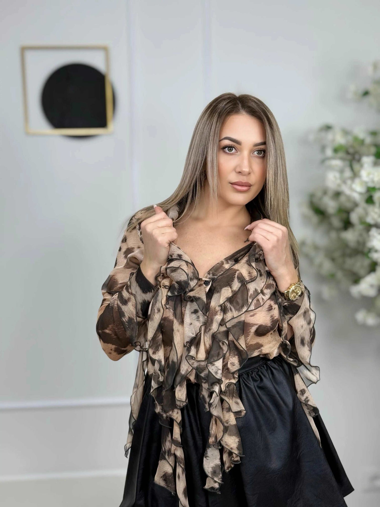 KONTATTO Blusa Scollo Pizzo