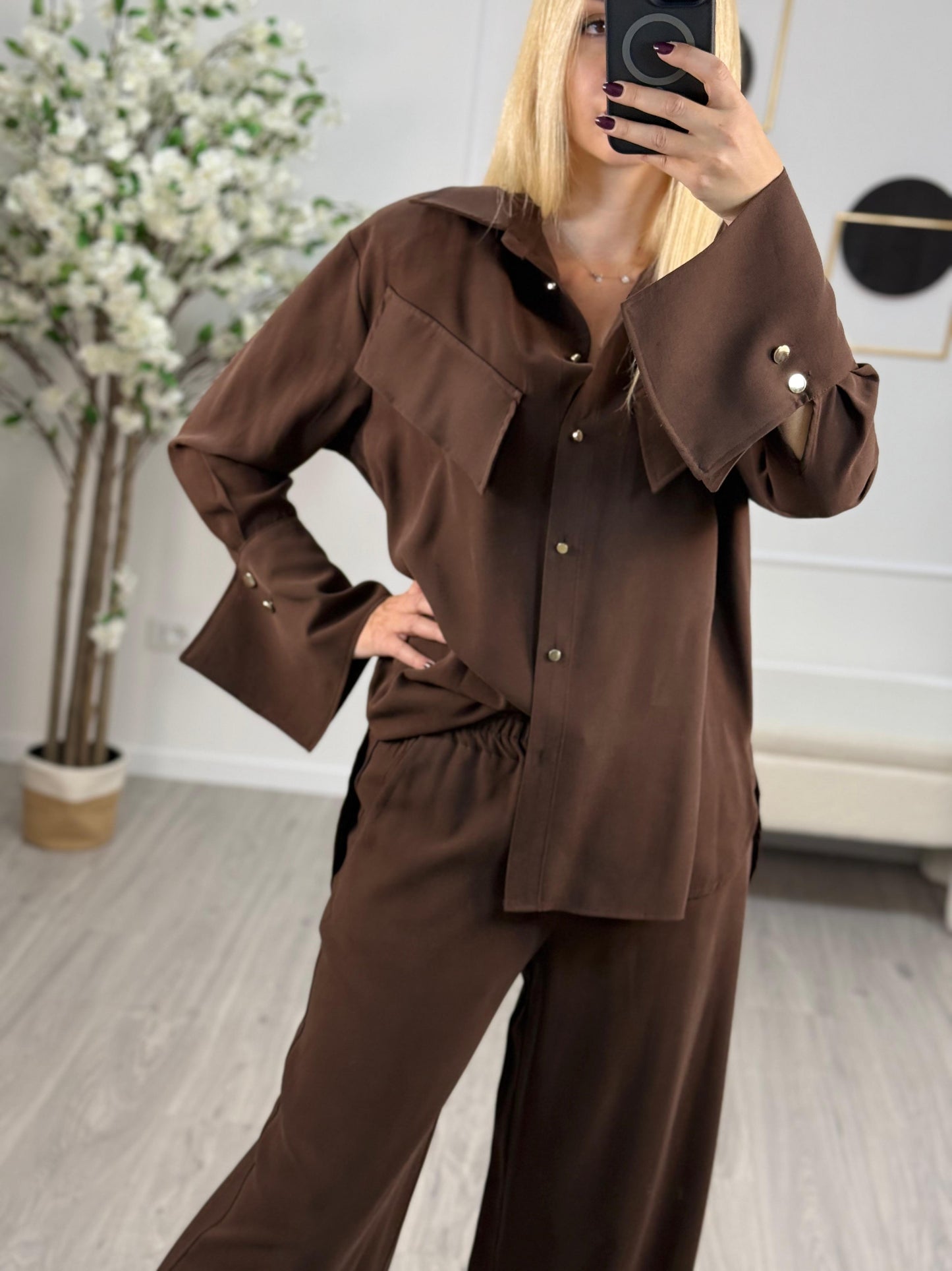 Haveone Camicia Over con Spalline