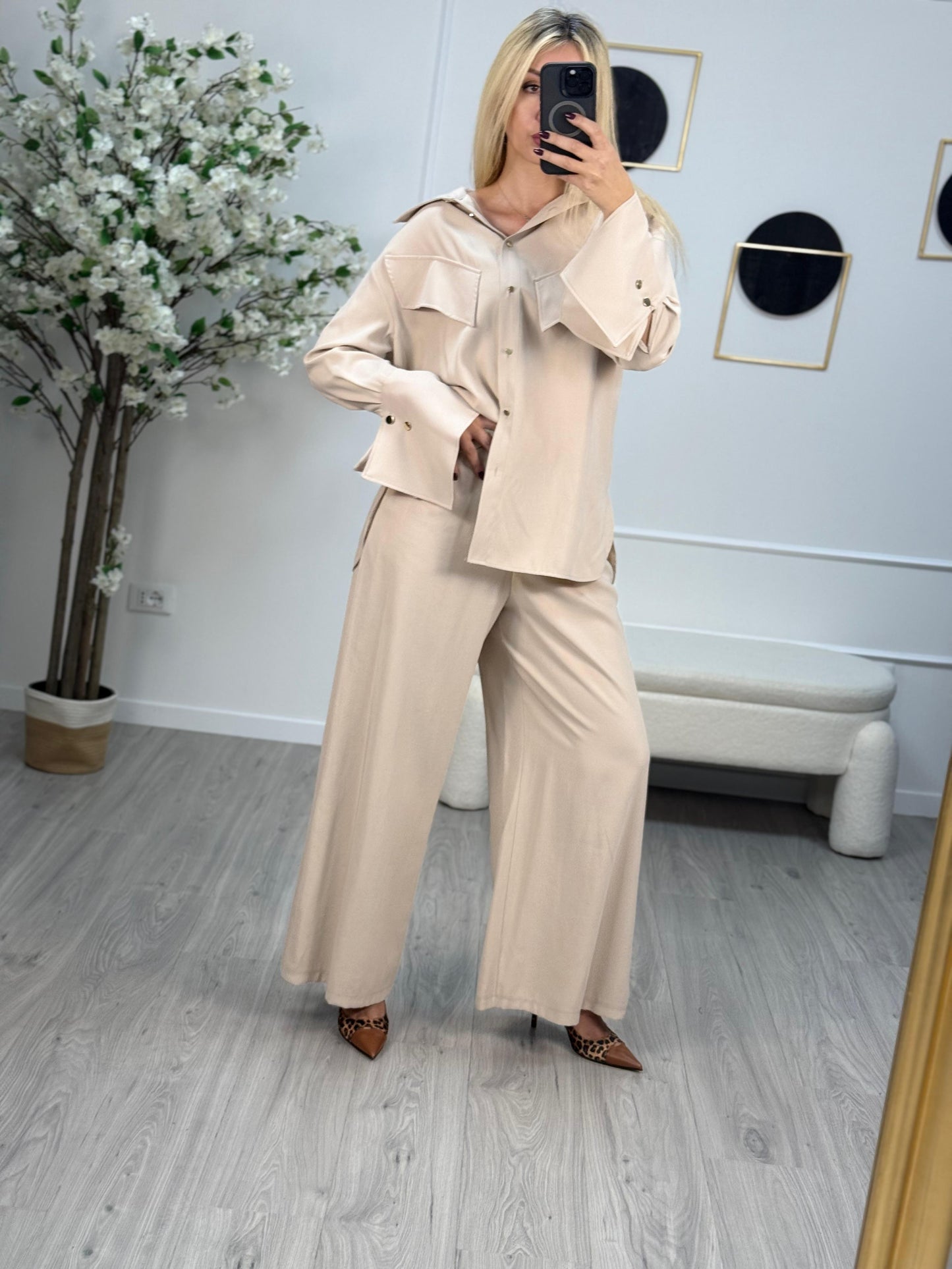 Haveone Camicia Over con Spalline