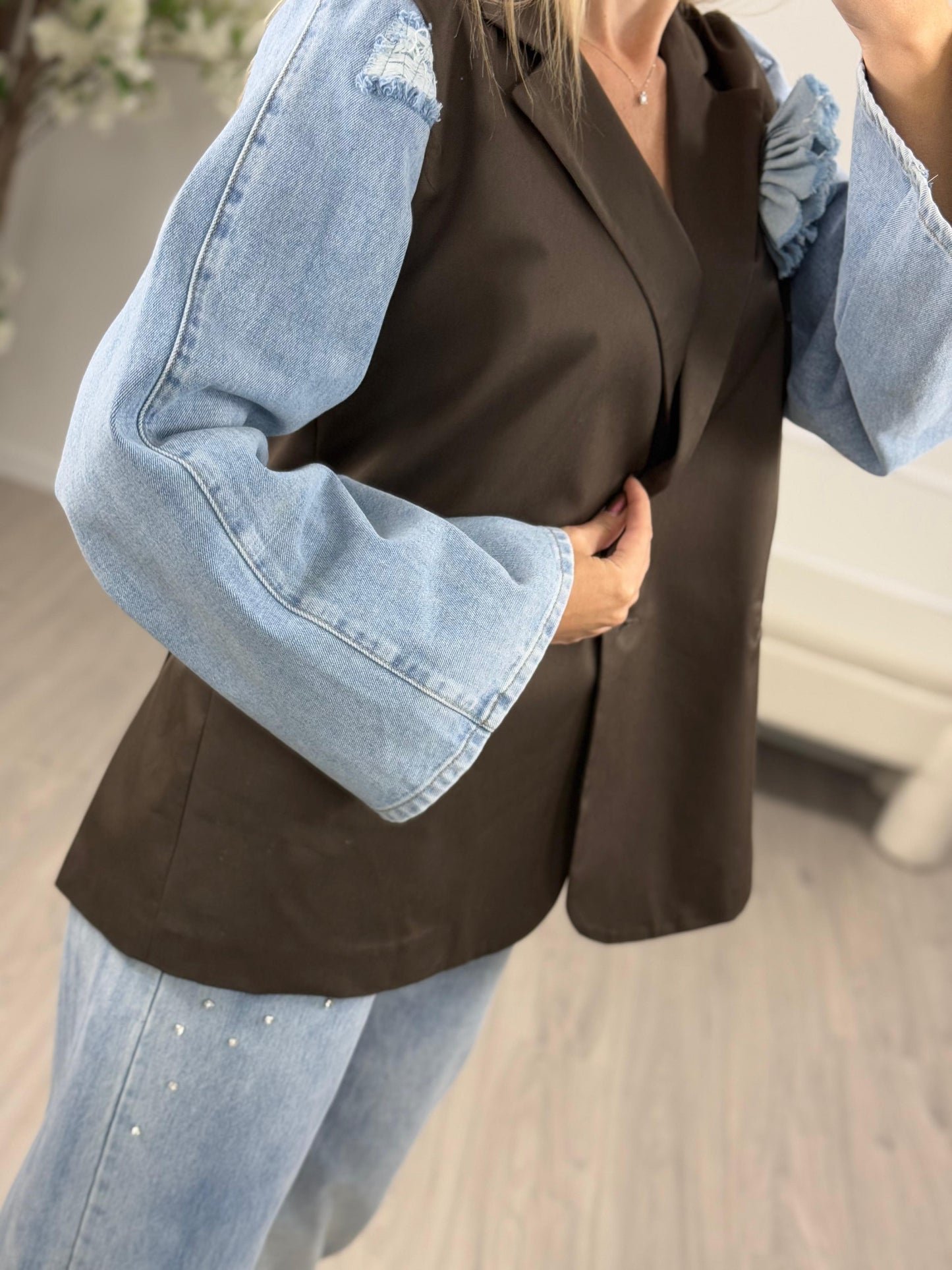 Tensione In Giacca Manica Jeans