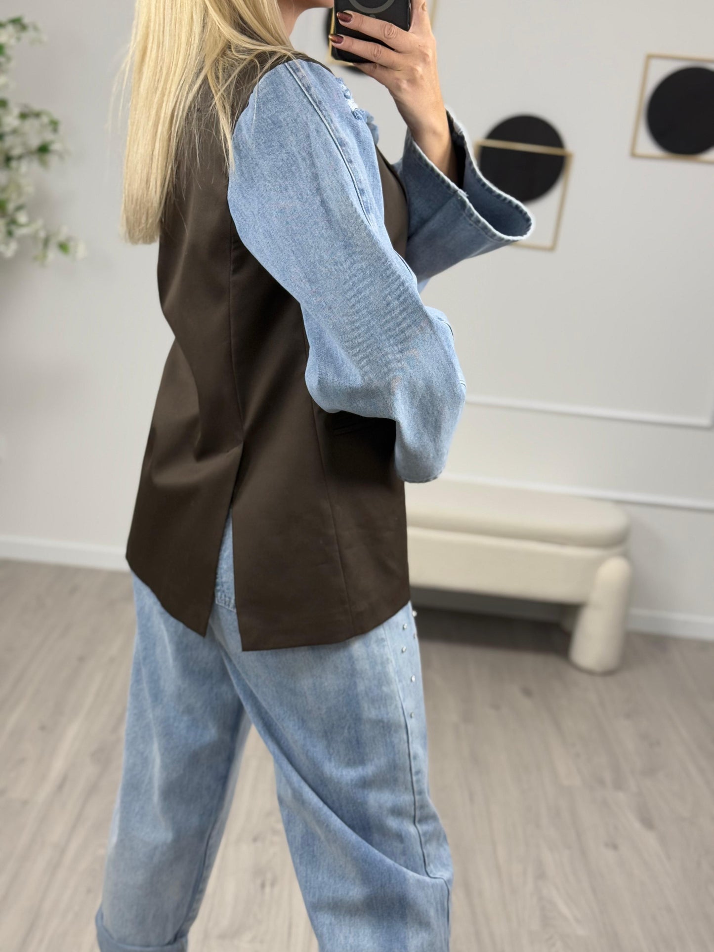 Tensione In Giacca Manica Jeans