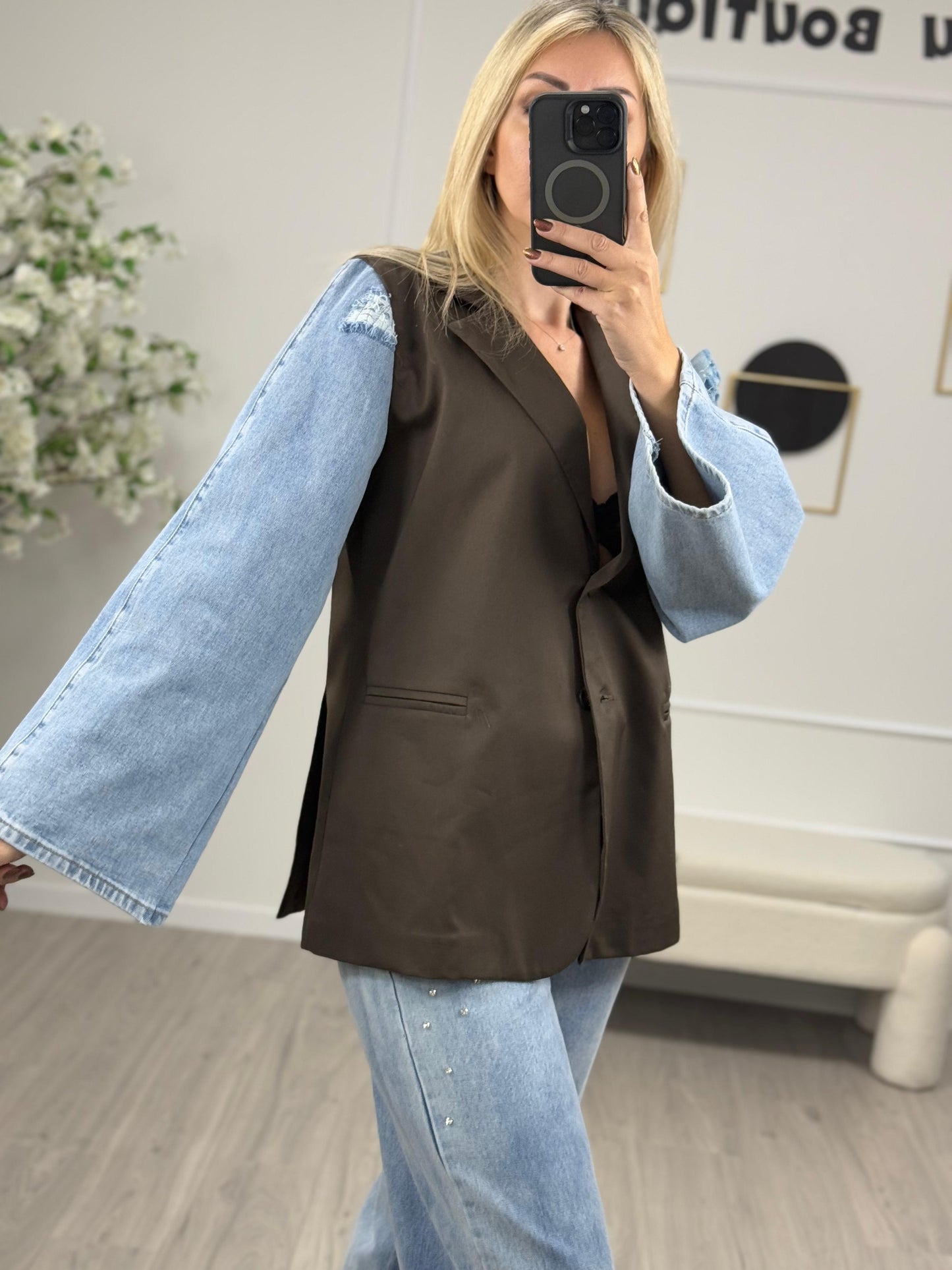 Tensione In Giacca Manica Jeans