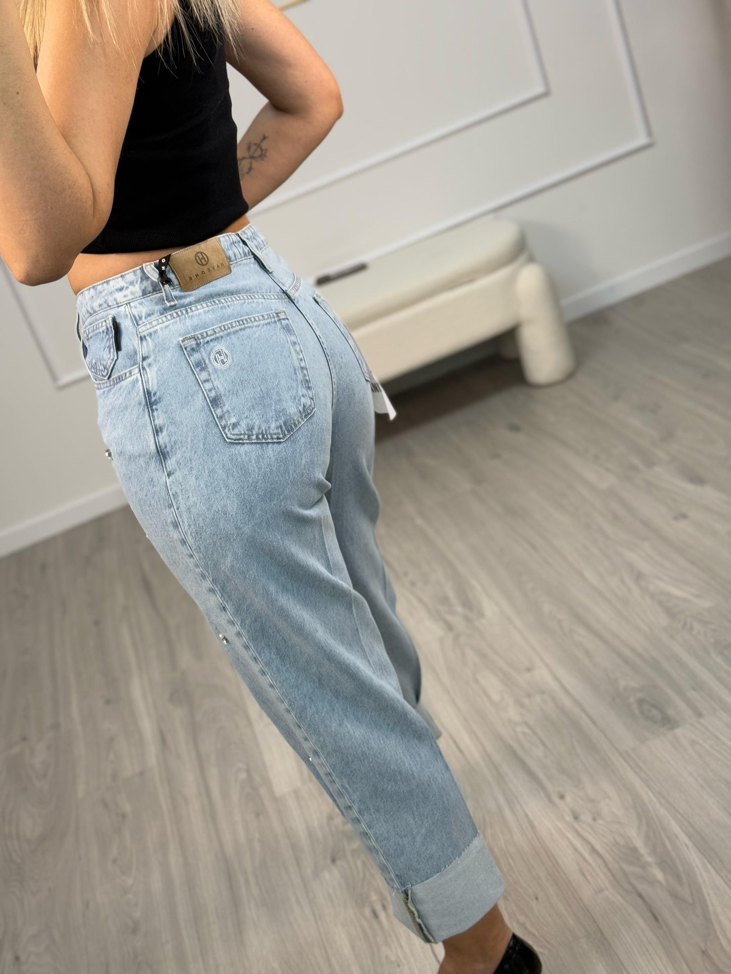 HaveOne Pantaloni Mandy Strass