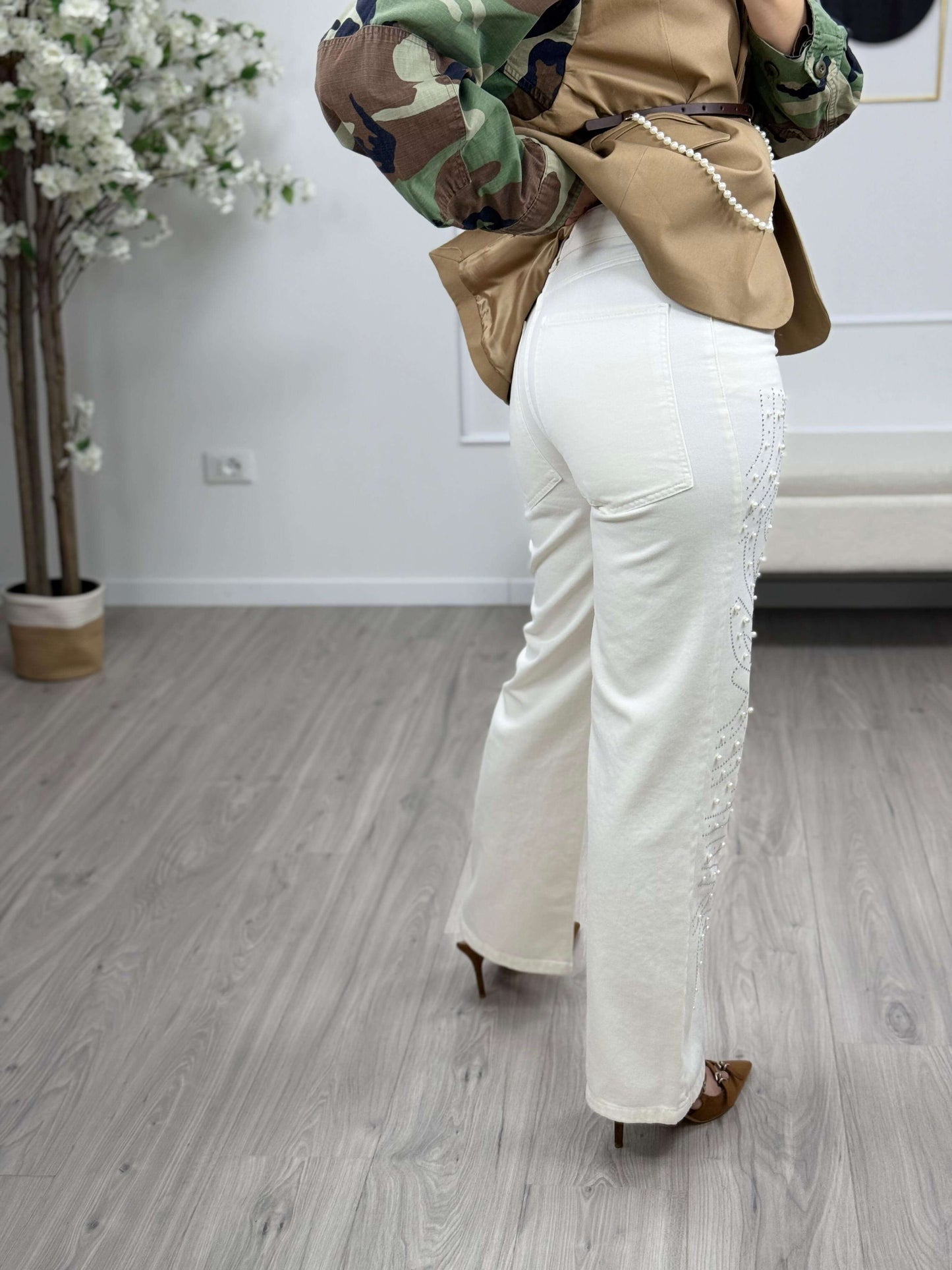 Dixie Jeans Strass e Perle Donna