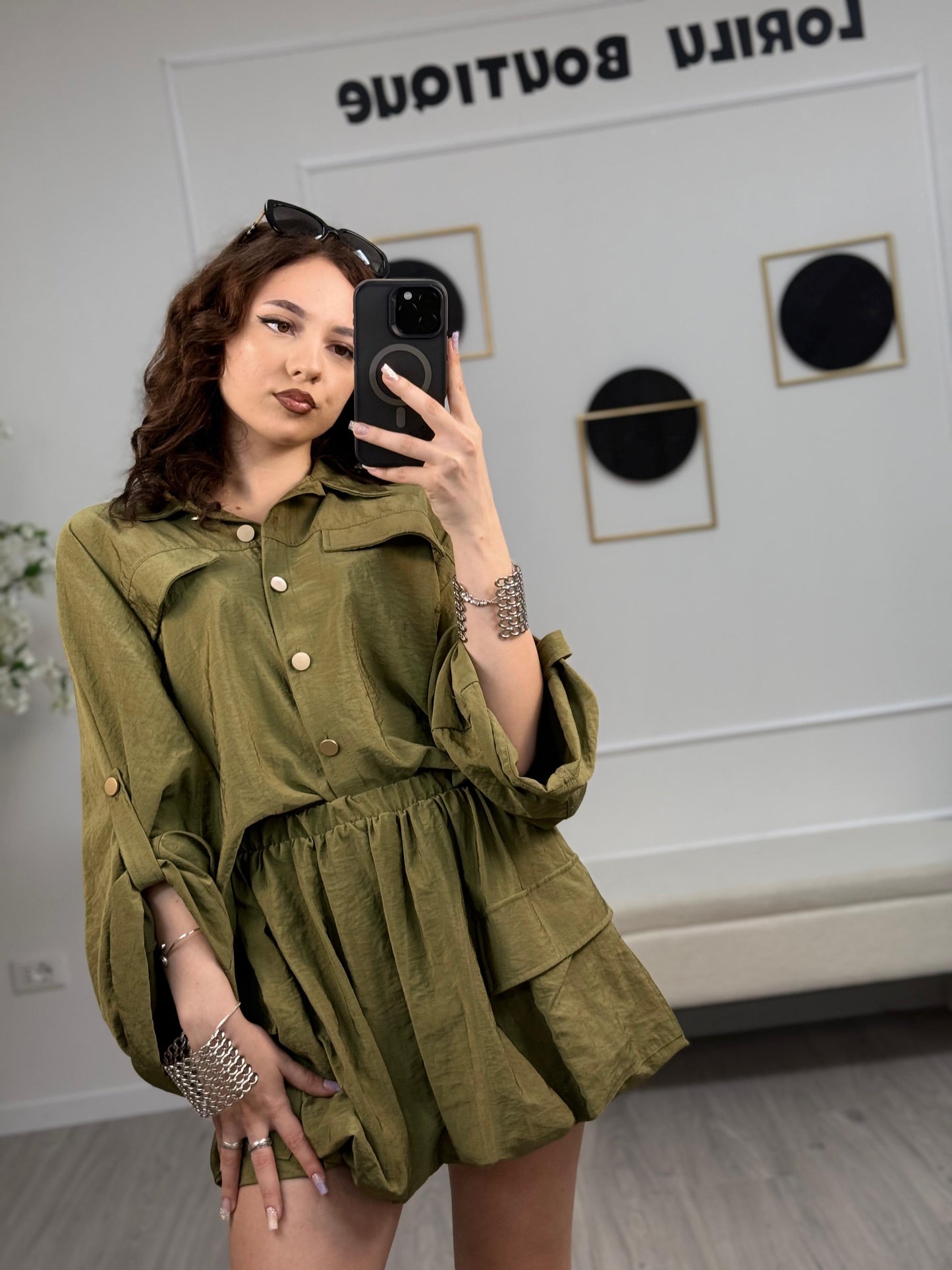 Haveone Camicia Tasche Army