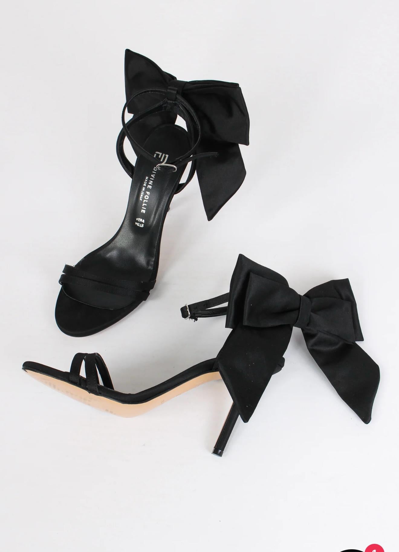 Divine Follie Sandali Fiocco Nero