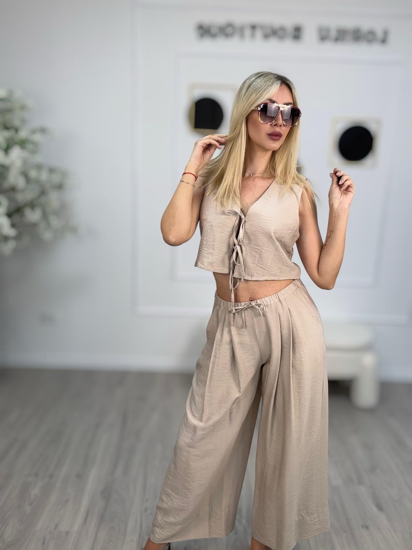 Susy Mix Completo Gilet e Pantaloni Viscosa
