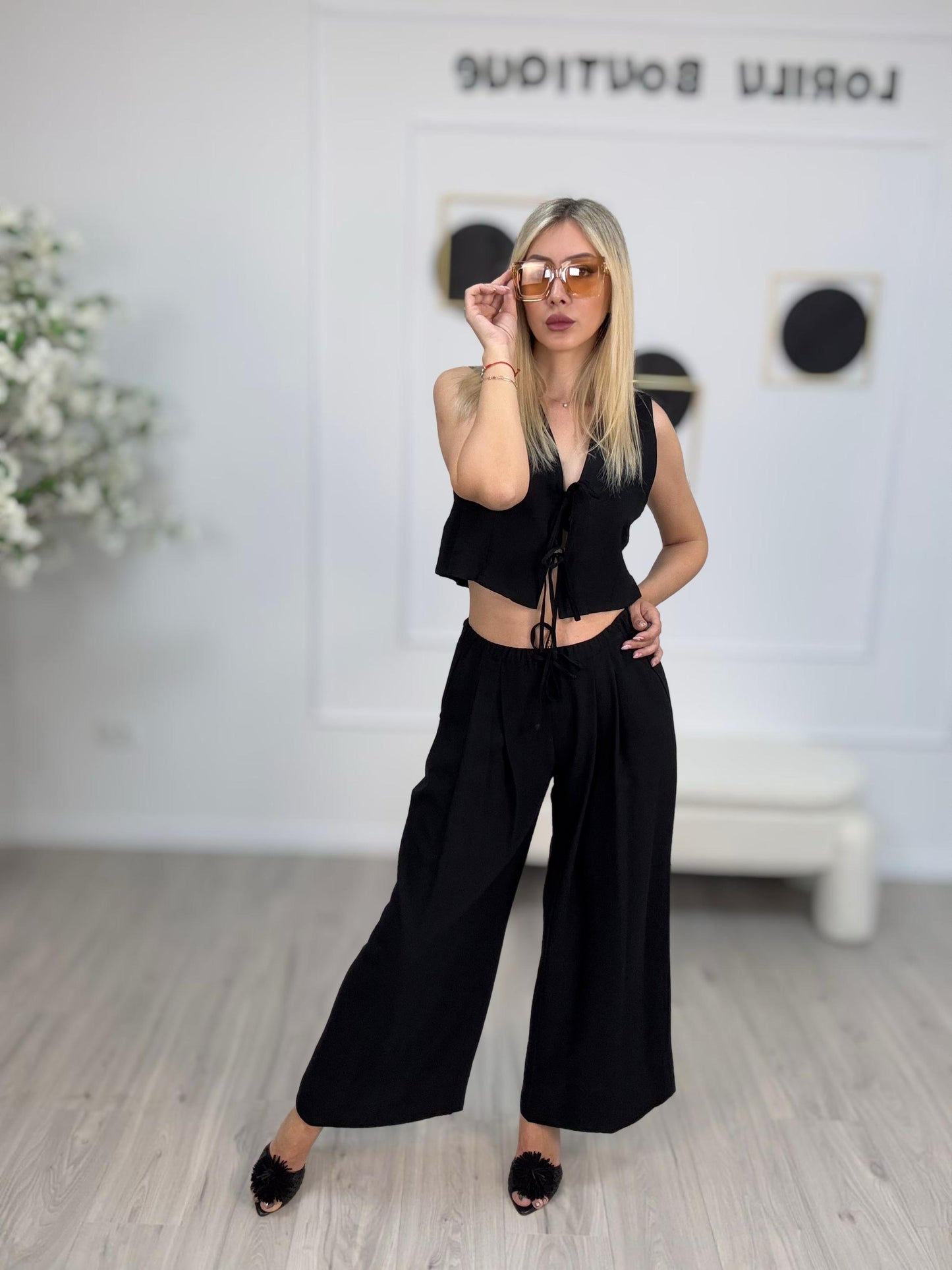 Susy Mix Completo Gilet e Pantaloni Viscosa