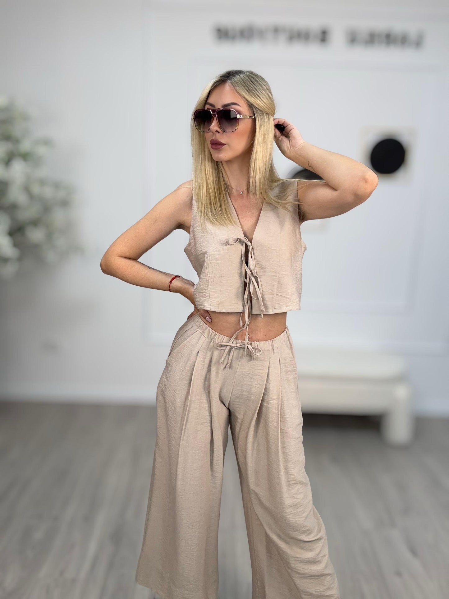 Susy Mix Completo Gilet e Pantaloni Viscosa