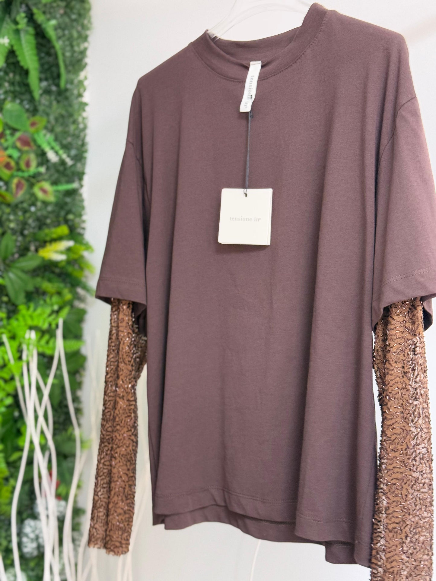 Maglia Pizzo Con Paillettes