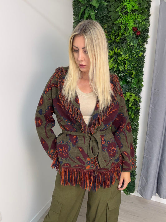 Cardigan Frange
