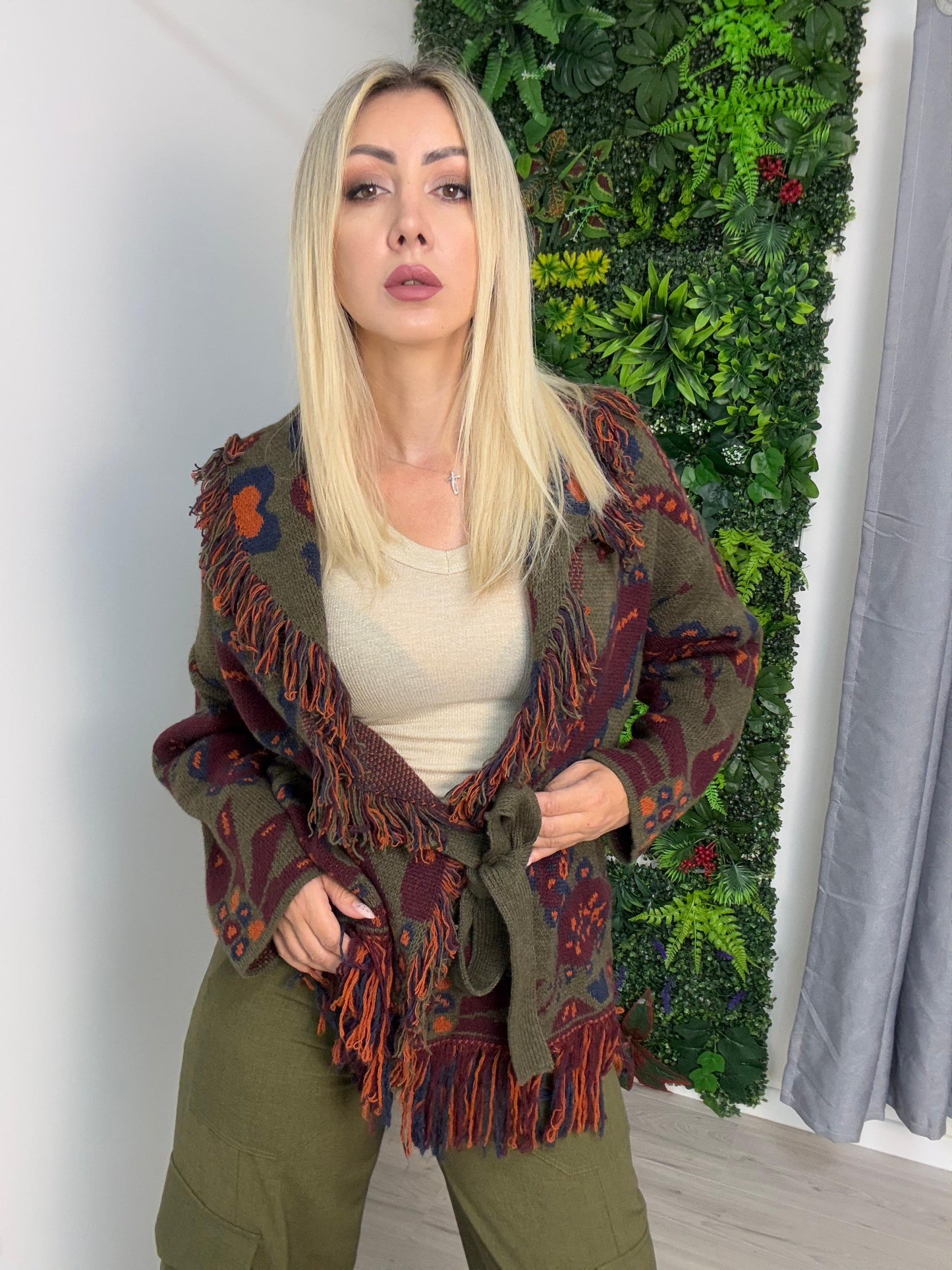 Cardigan Frange