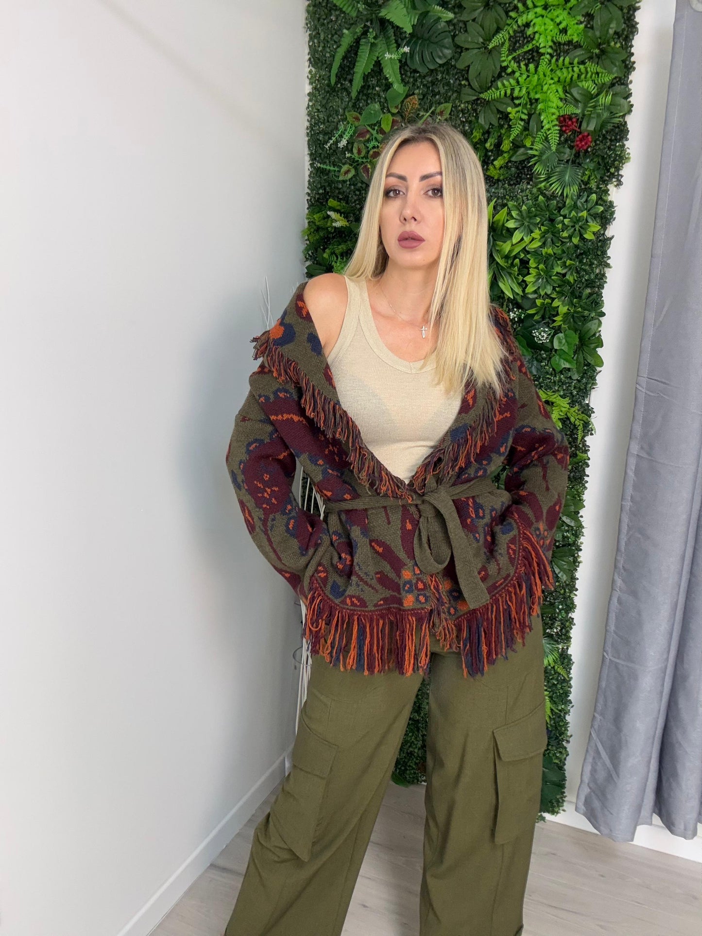 Cardigan Frange