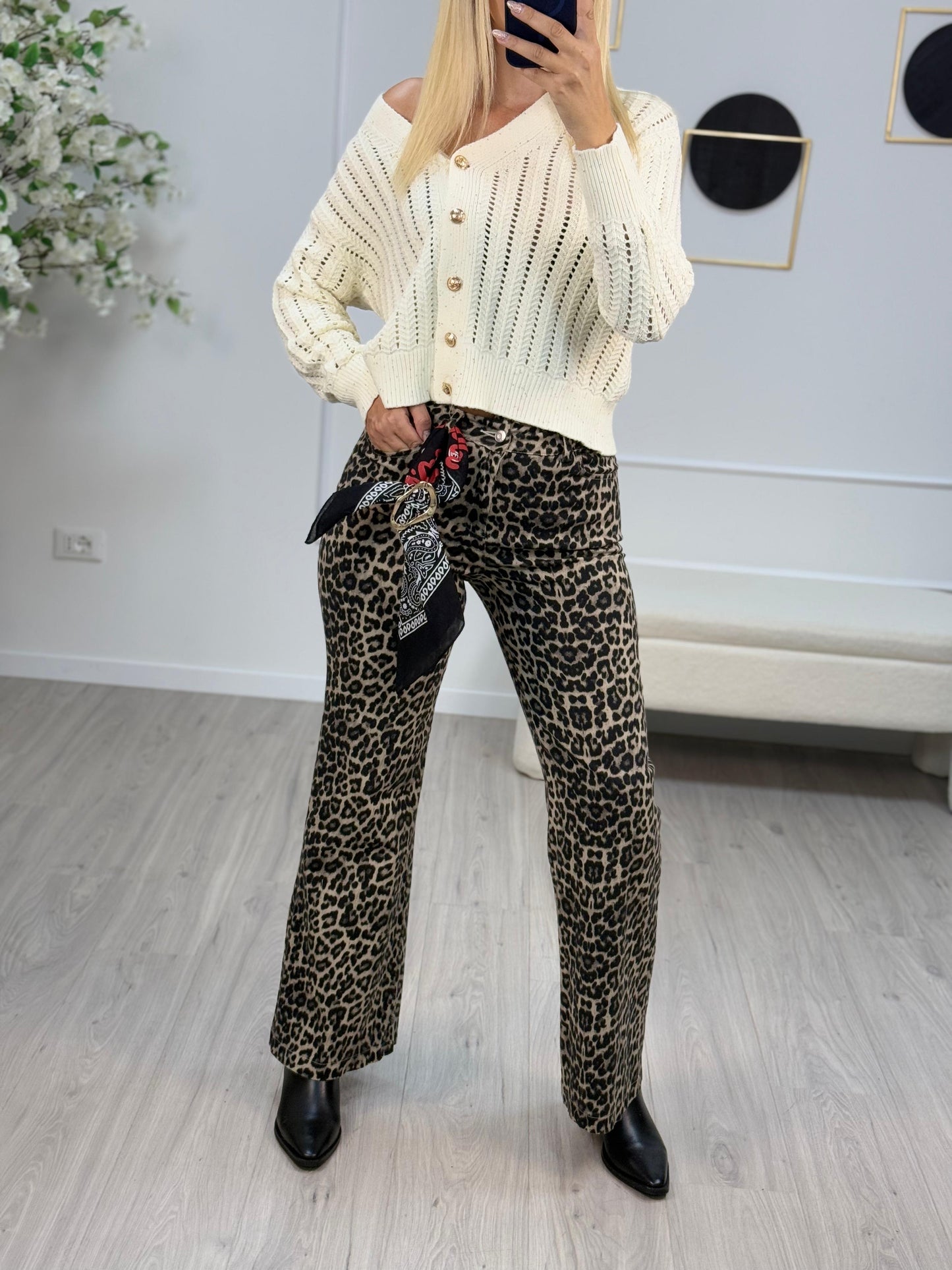 Pantalone Maculato Con Bandana