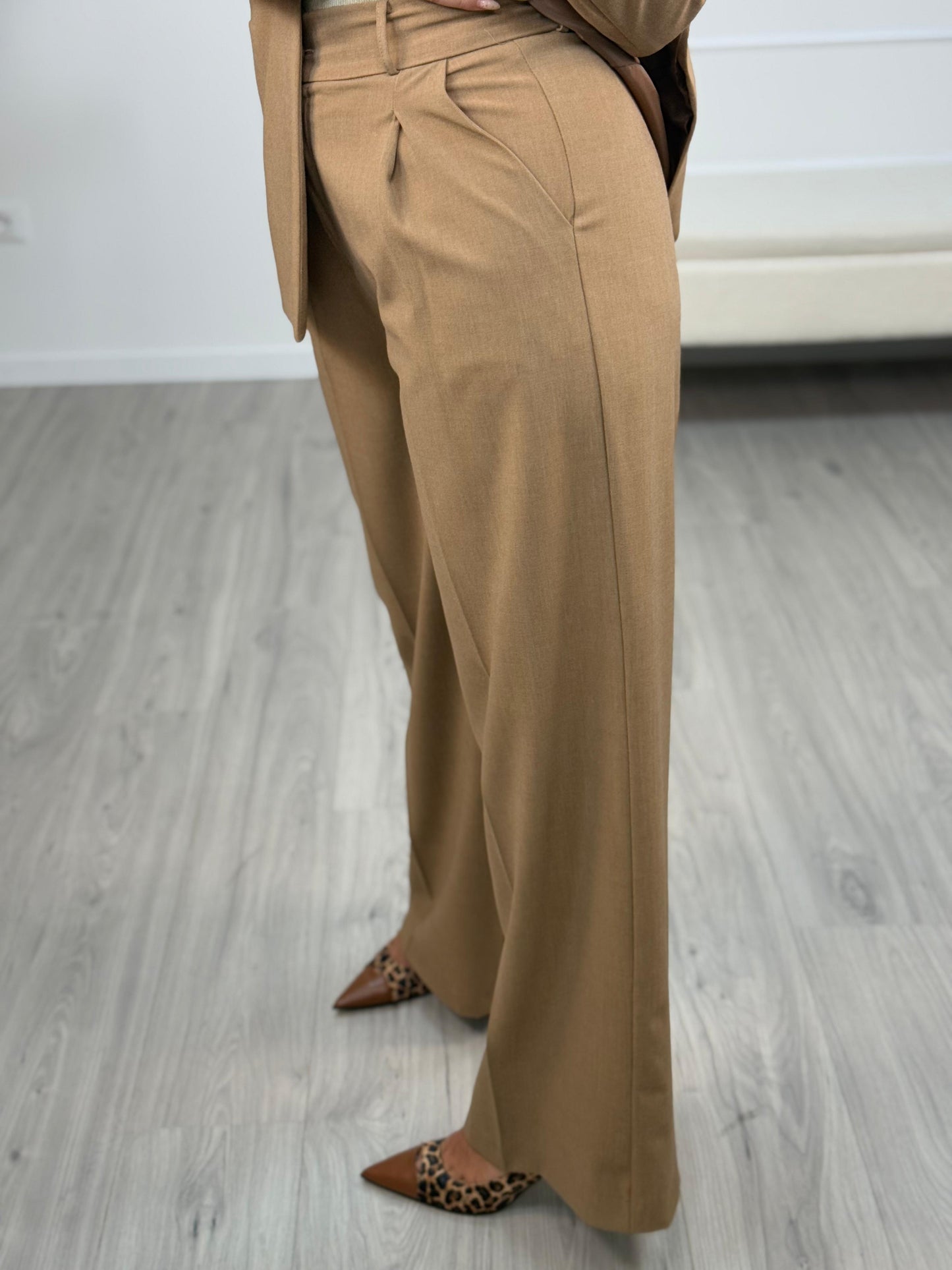 Pantalone Melange Cammello