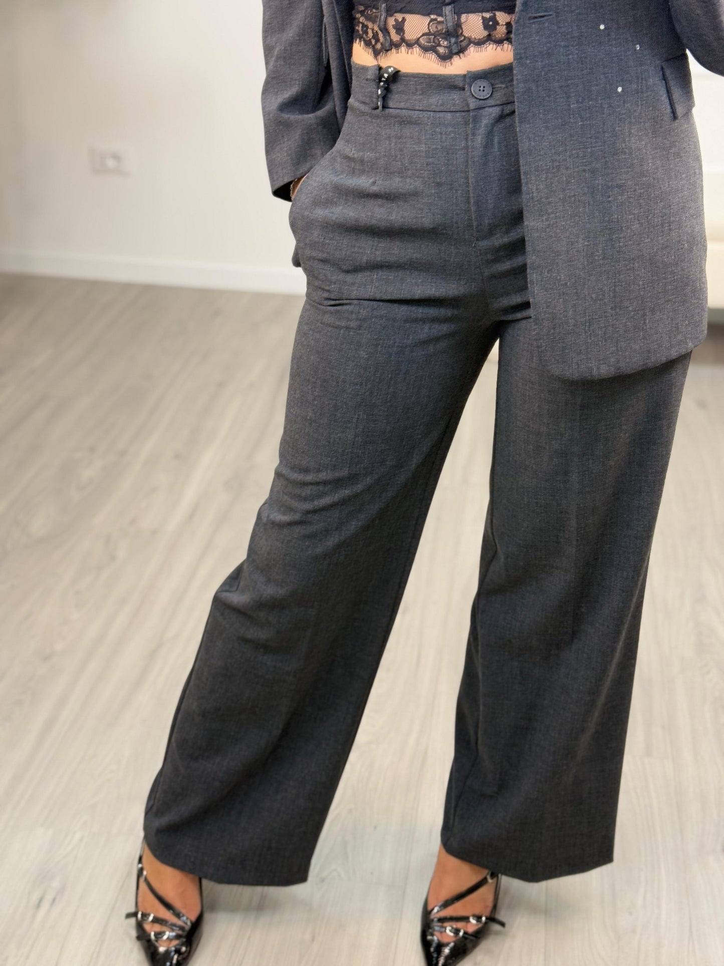 Haveone-Pantalone dritto con pinces