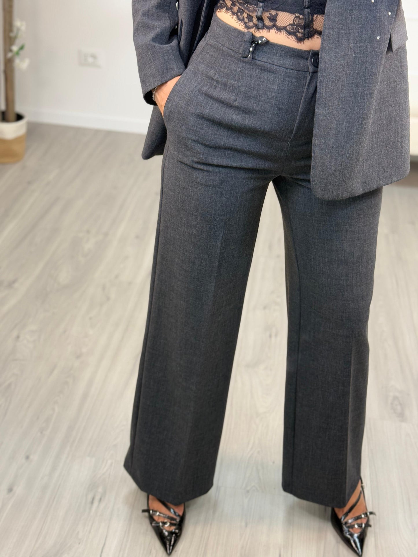 Haveone-Pantalone dritto con pinces