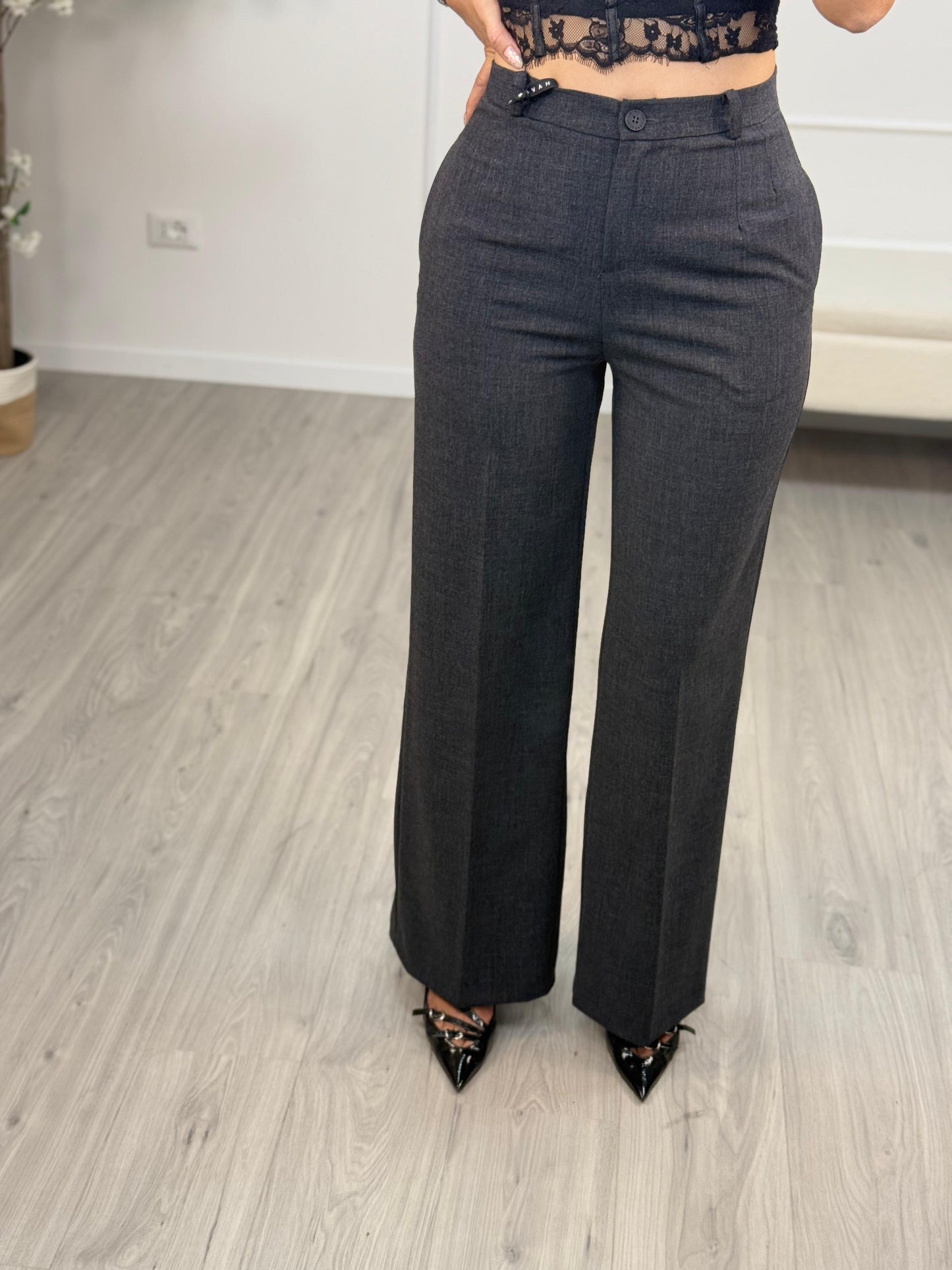 Haveone-Pantalone dritto con pinces