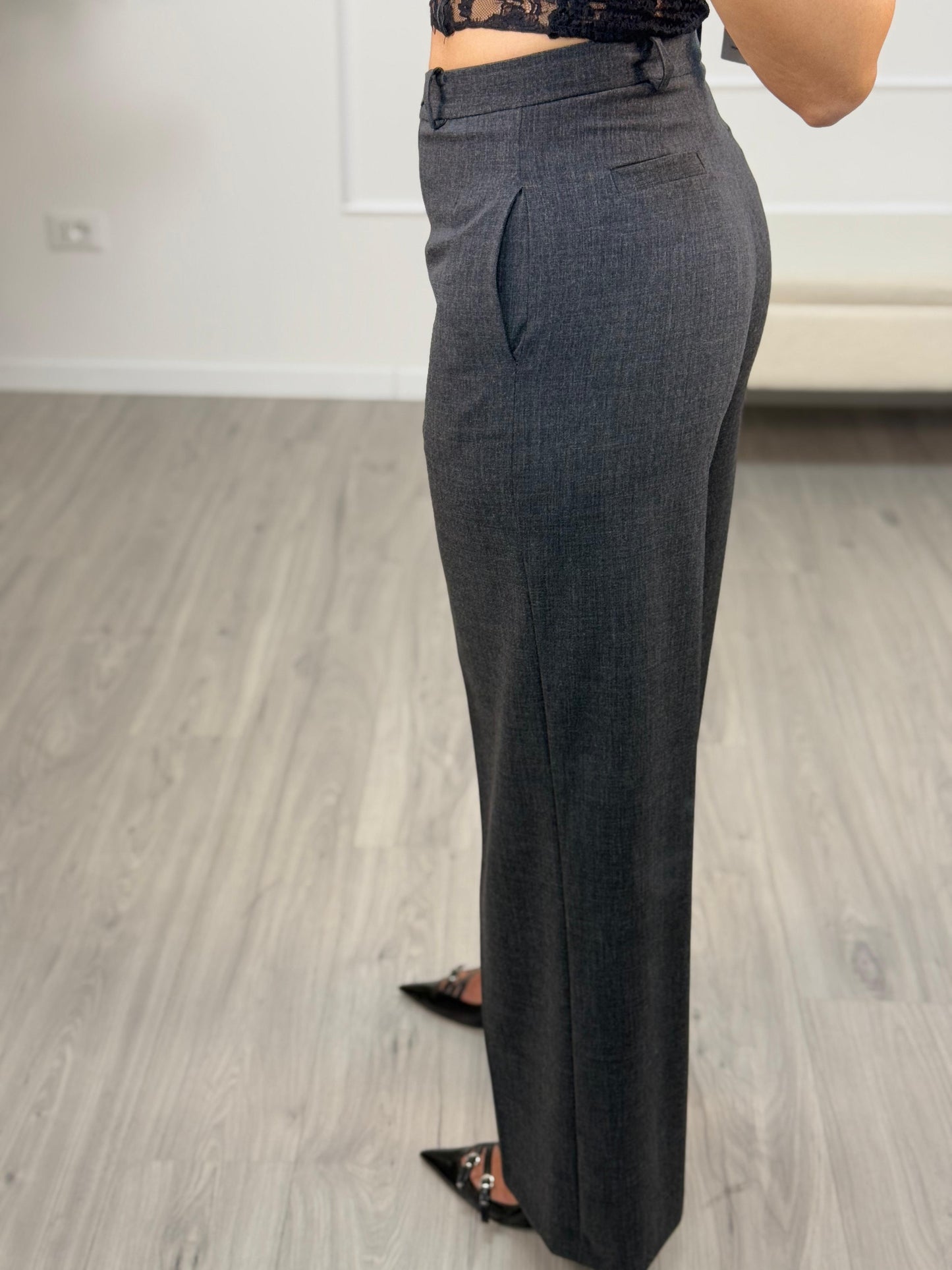 Haveone-Pantalone dritto con pinces