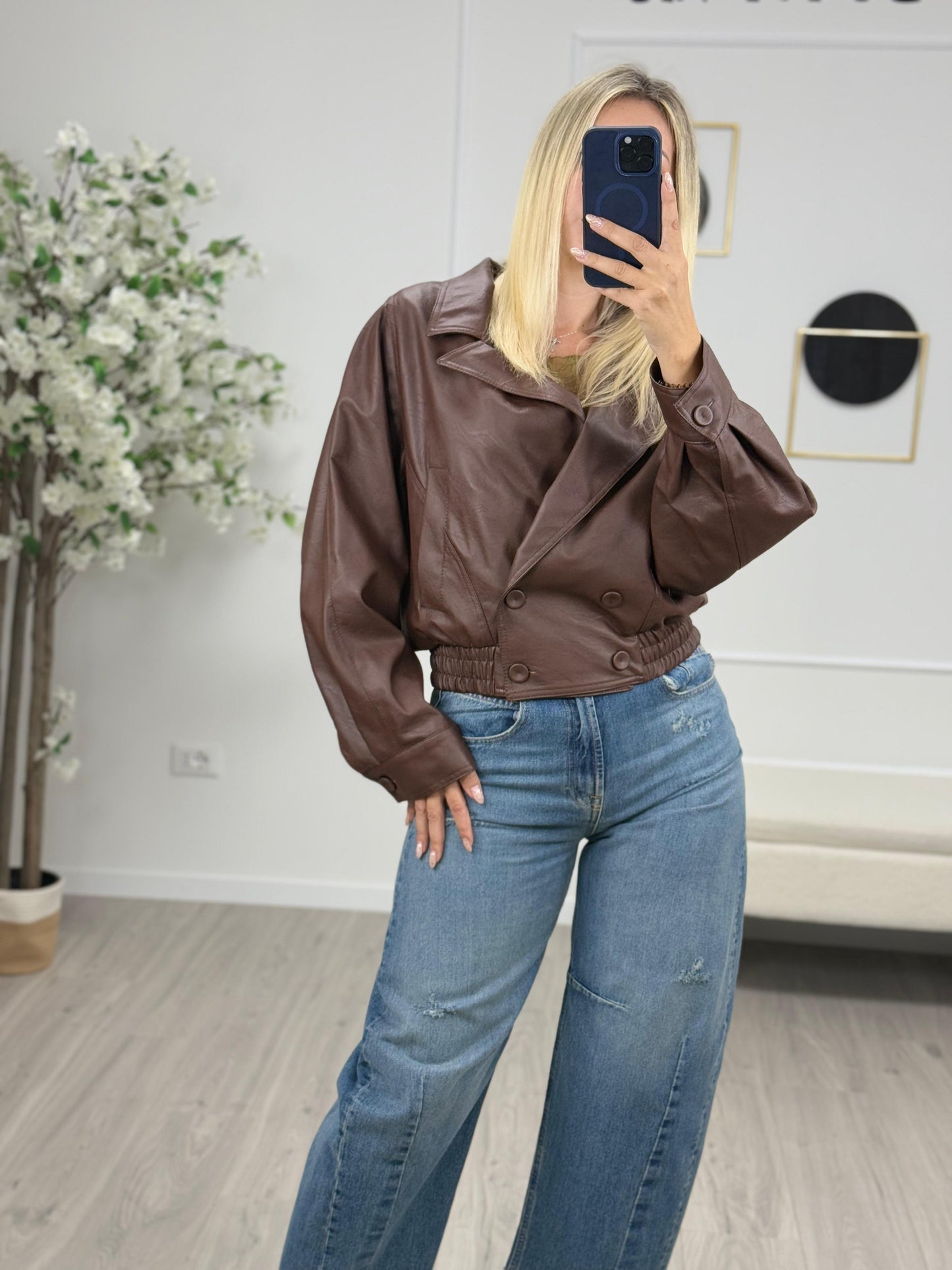 Bomber Ecopelle Moro