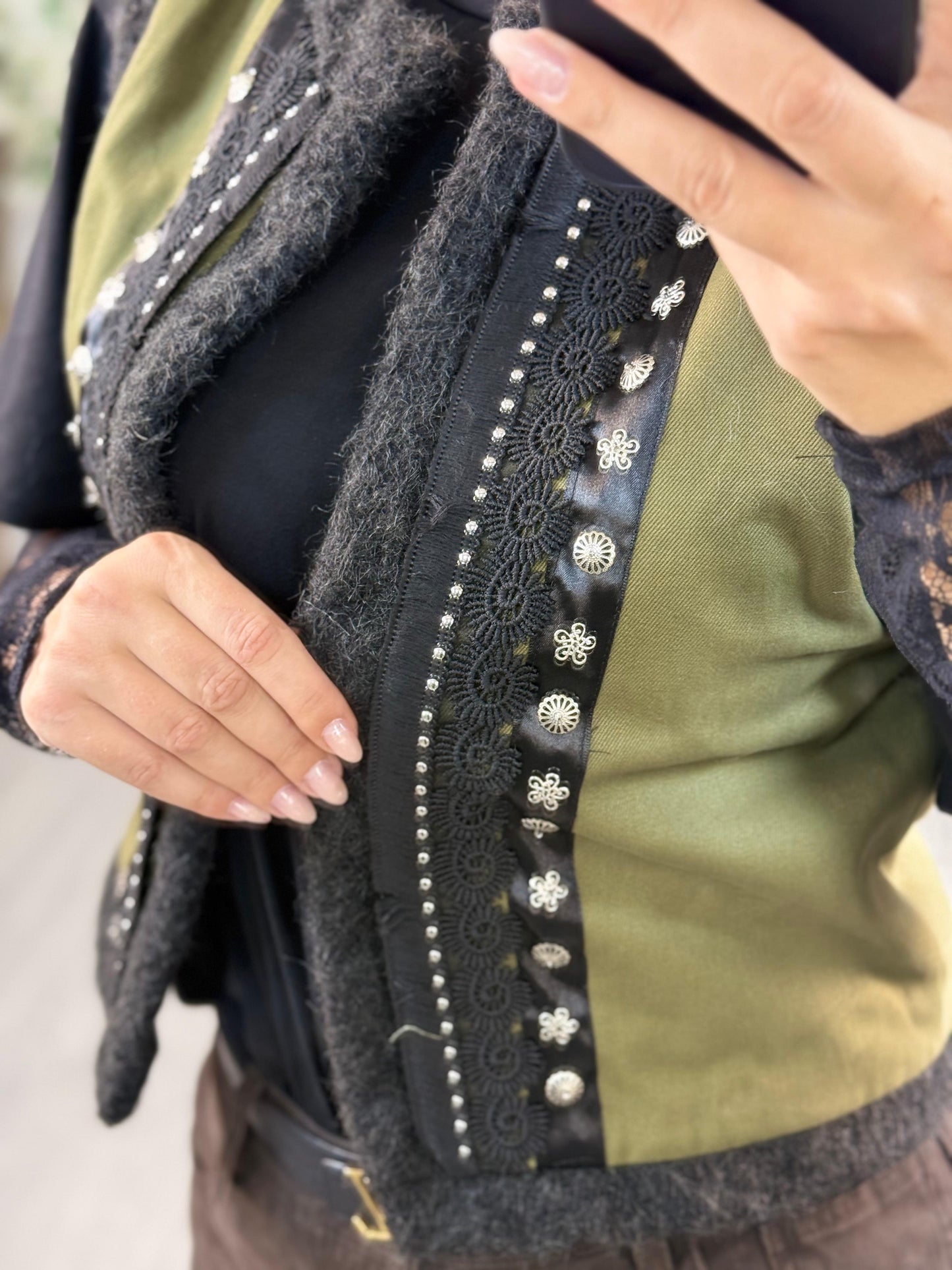 GILET CON PASSAMANERIA MILITARE HAVEONE