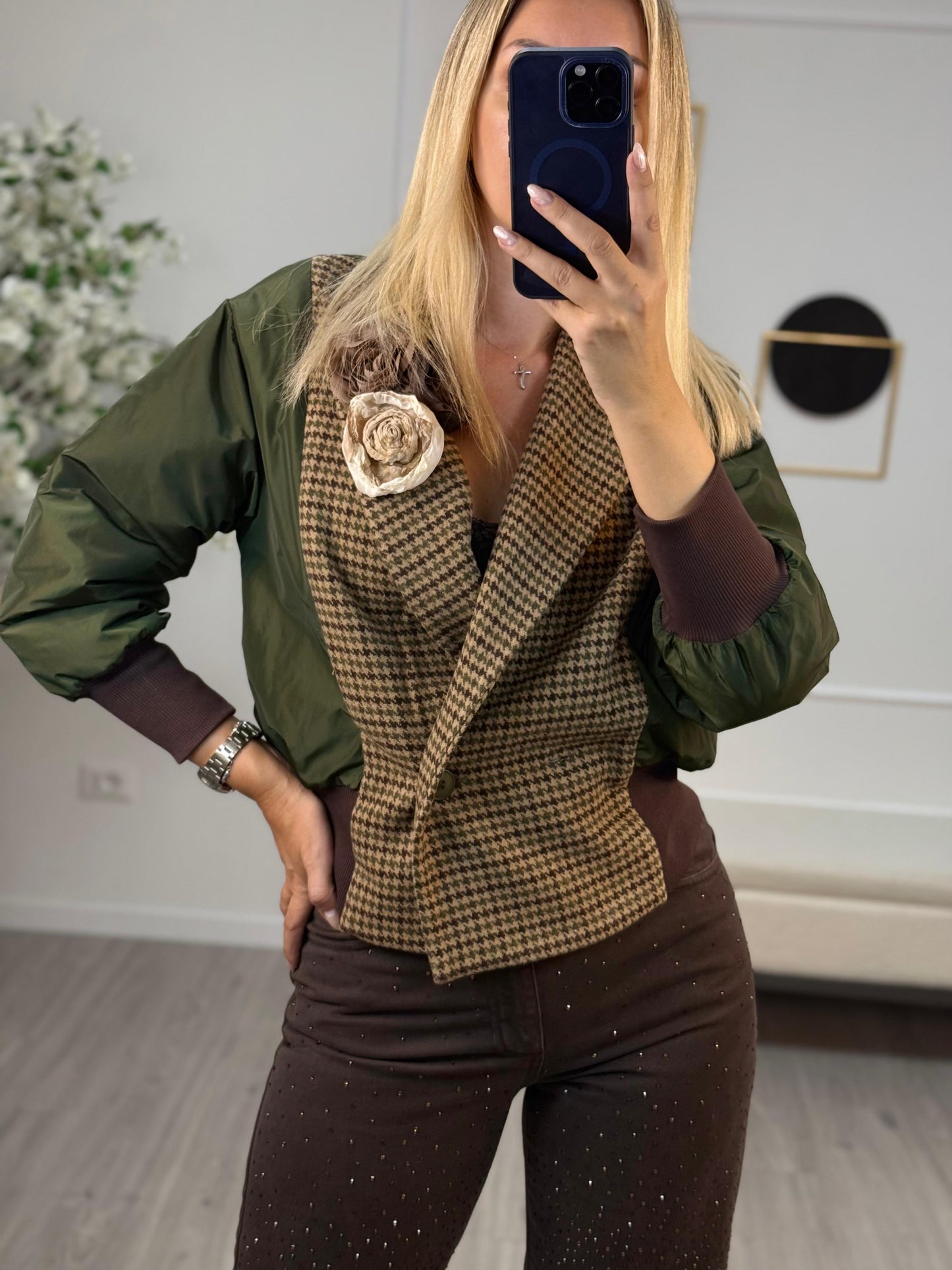 Giacca  Bomber Fiori Susy MIx