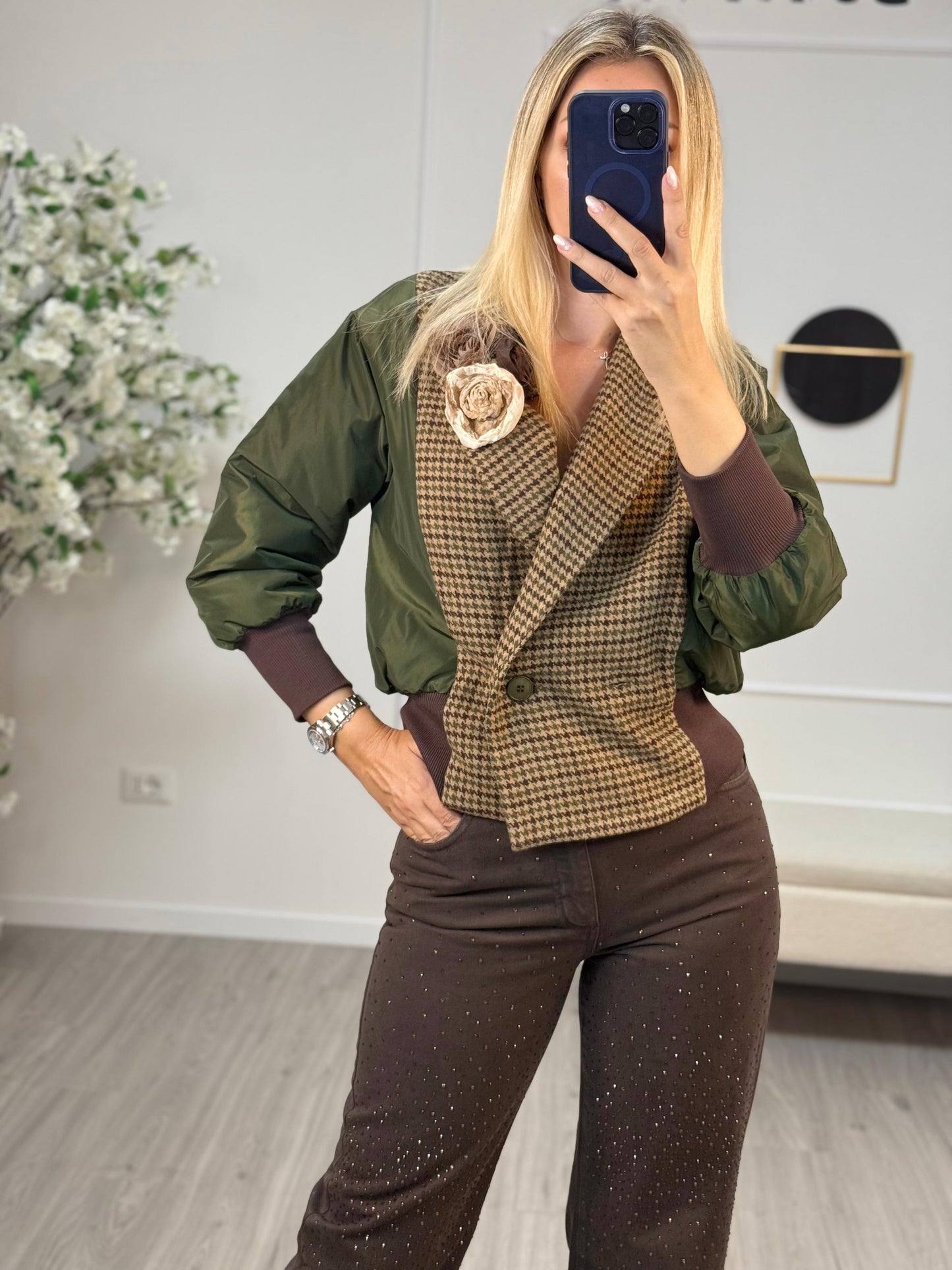 Giacca  Bomber Fiori Susy MIx