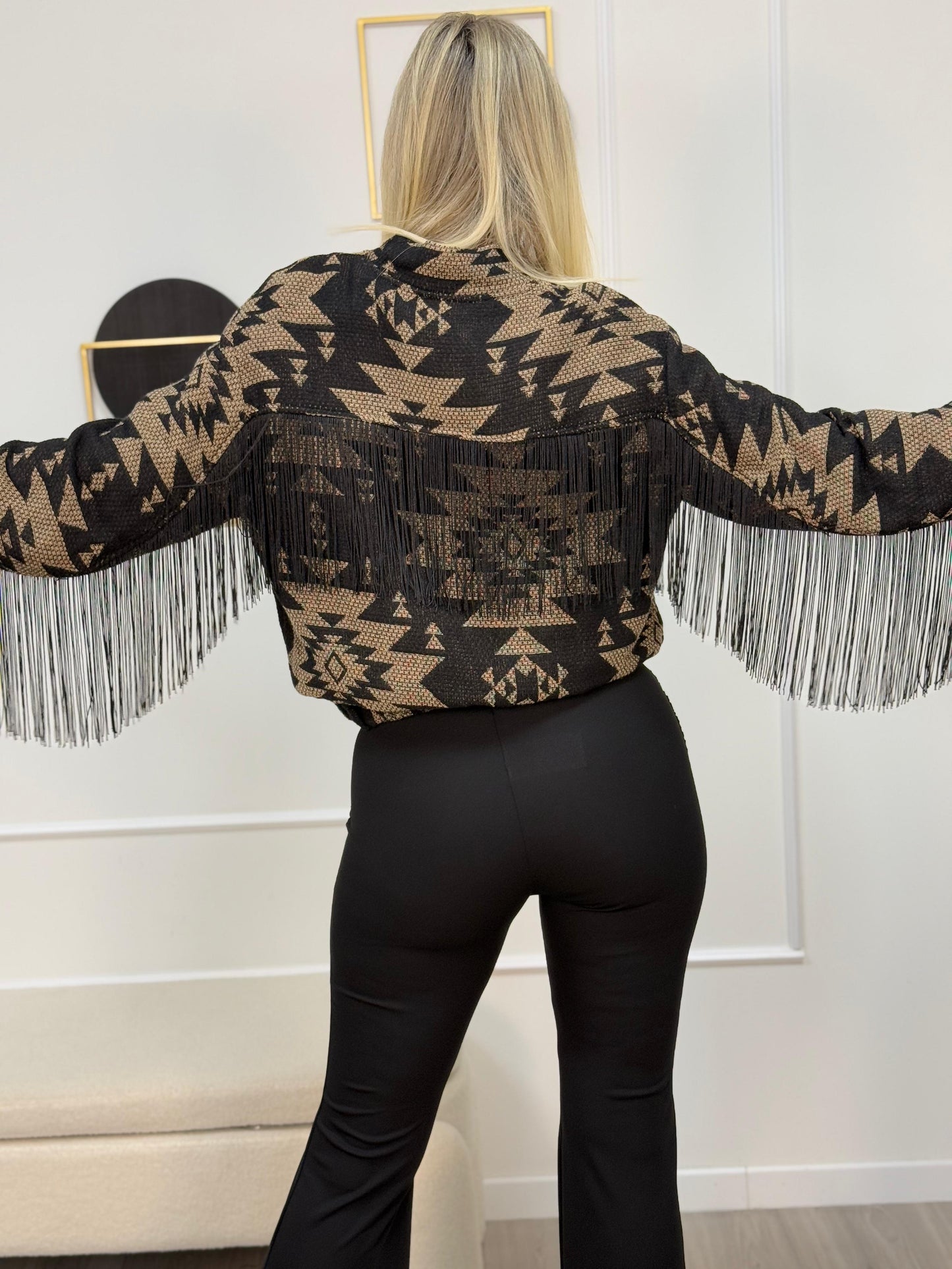 Bomber Jacquard Frange Susy Mix