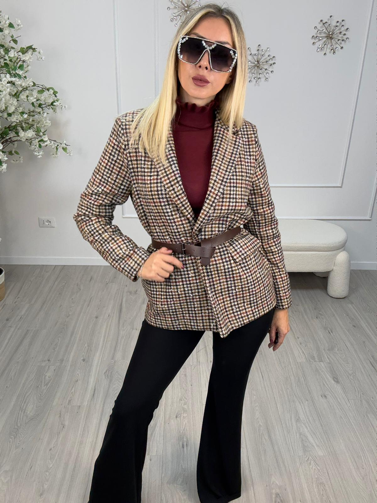 Giacca Con Cintura Susy Mix