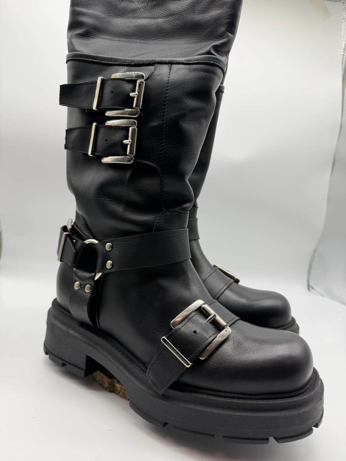 Divine Follie Stivali Biker Donna Nero