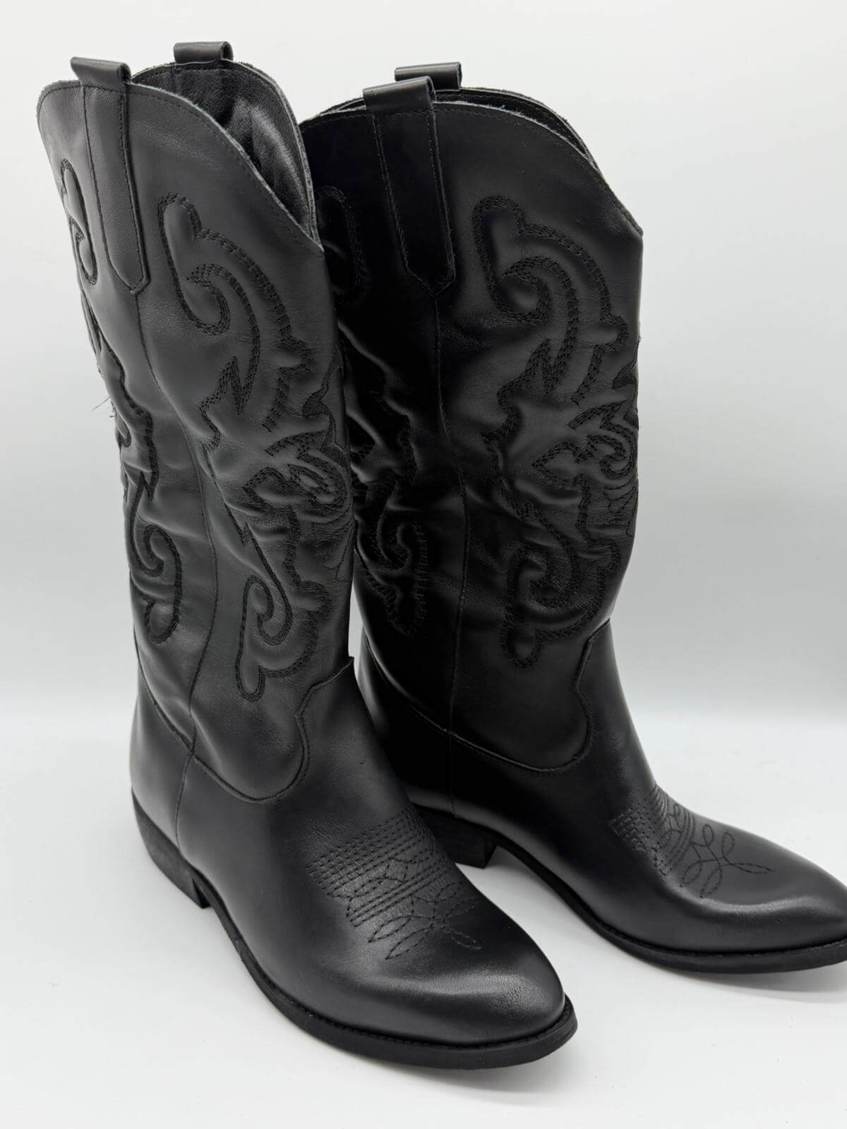 DIVINE FOLLIE Texano Donna Nero con Ricami