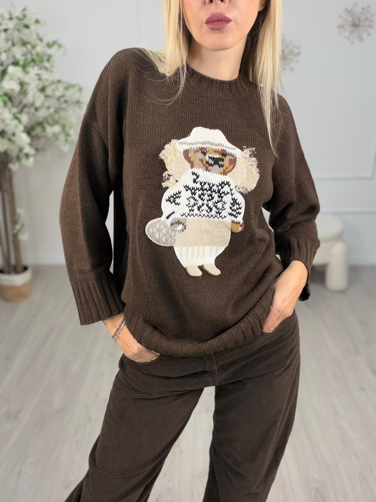 Maglia Moro Patch Orsetto -Vicolo