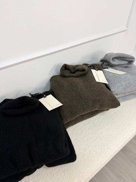 HaveOne Set Coordinato Donna in Grigio/Marrone e Nero