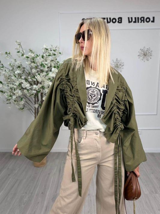 Canalette Bomber Donna Verde Militare