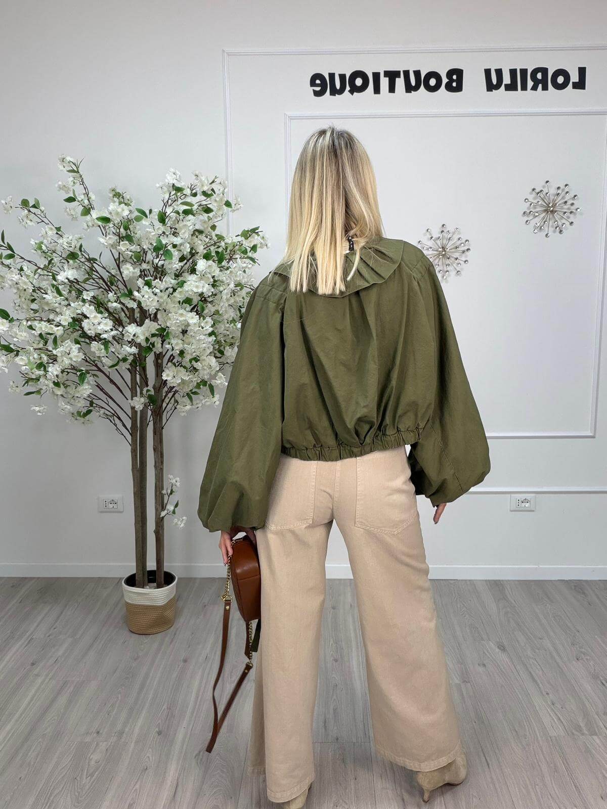 Canalette Bomber Donna Verde Militare