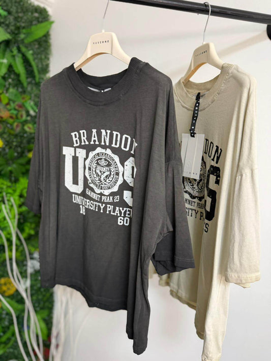 HaveOne T-Shirt Donna Burro e Nero