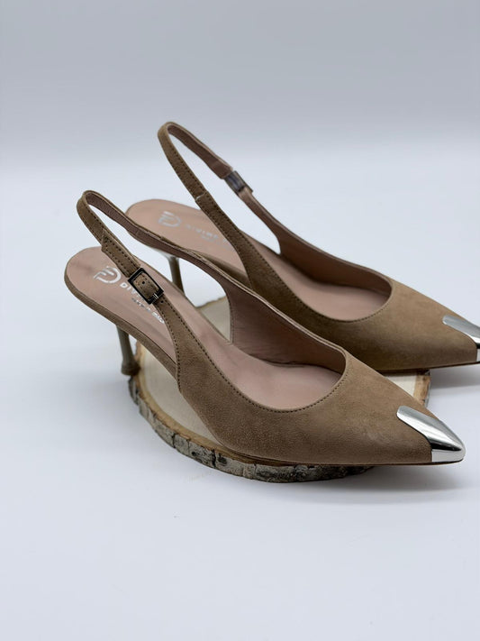 Slingback Divine Follie in Camoscio