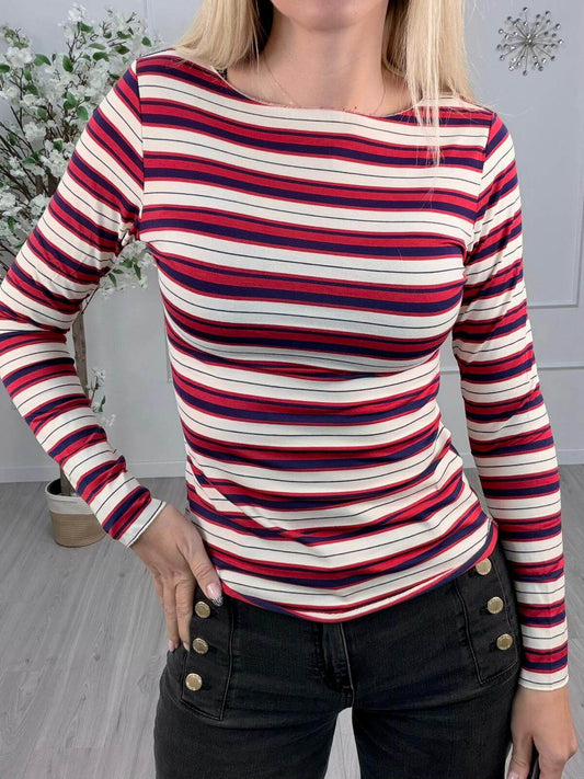 Susy Mix Maglia Righe Donna Giallo/Marrone