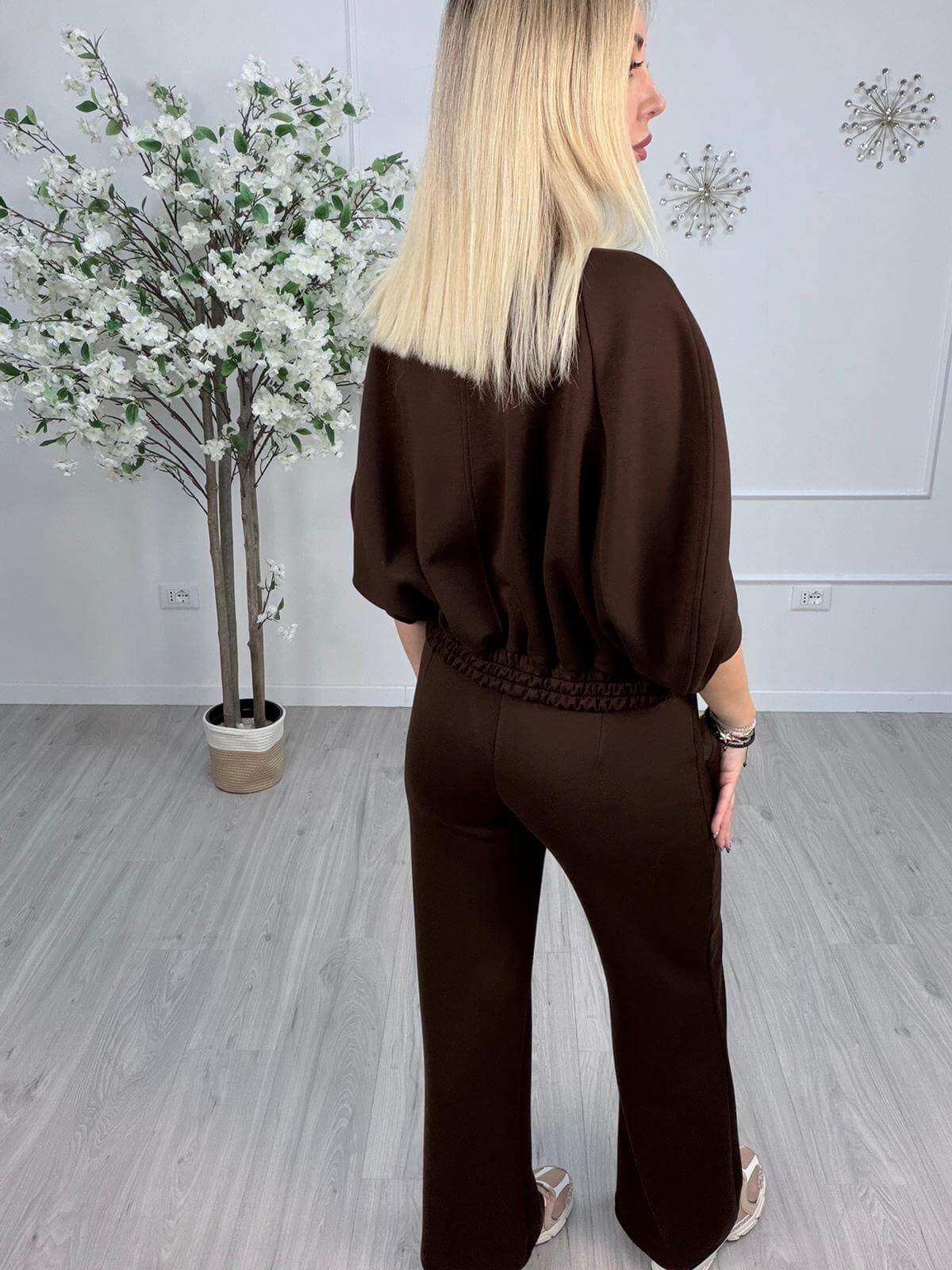 Haveone Giacca Bomber Donna Marrone
