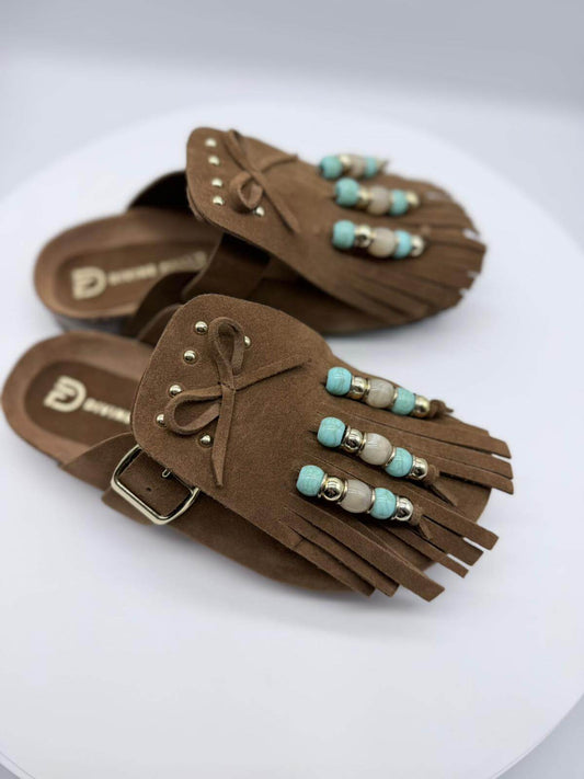 Divine Follie Sabot Donna Cuoio Boho-Chic