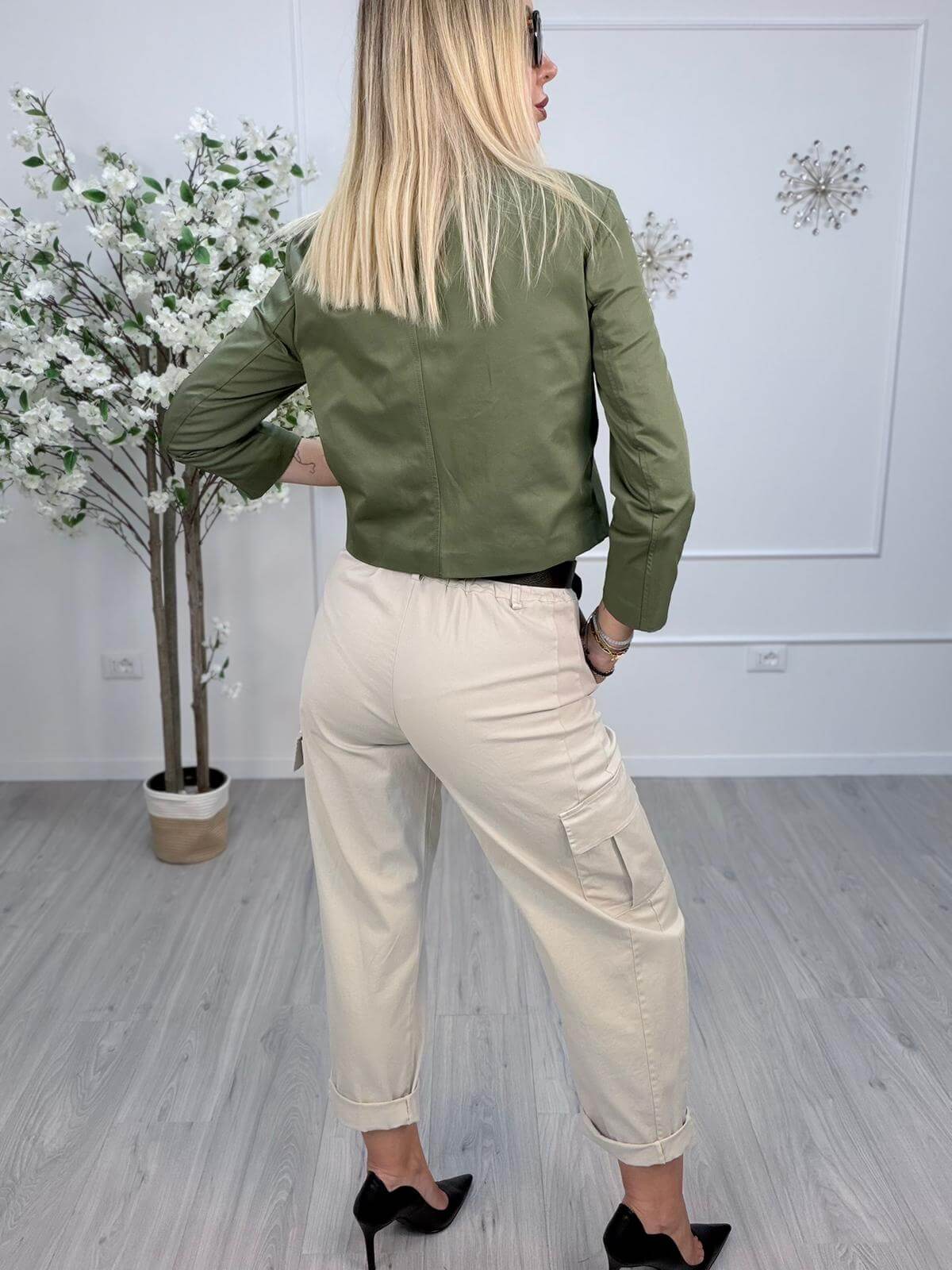 Susy Mix Pantaloni Cargo Donna Sabbia