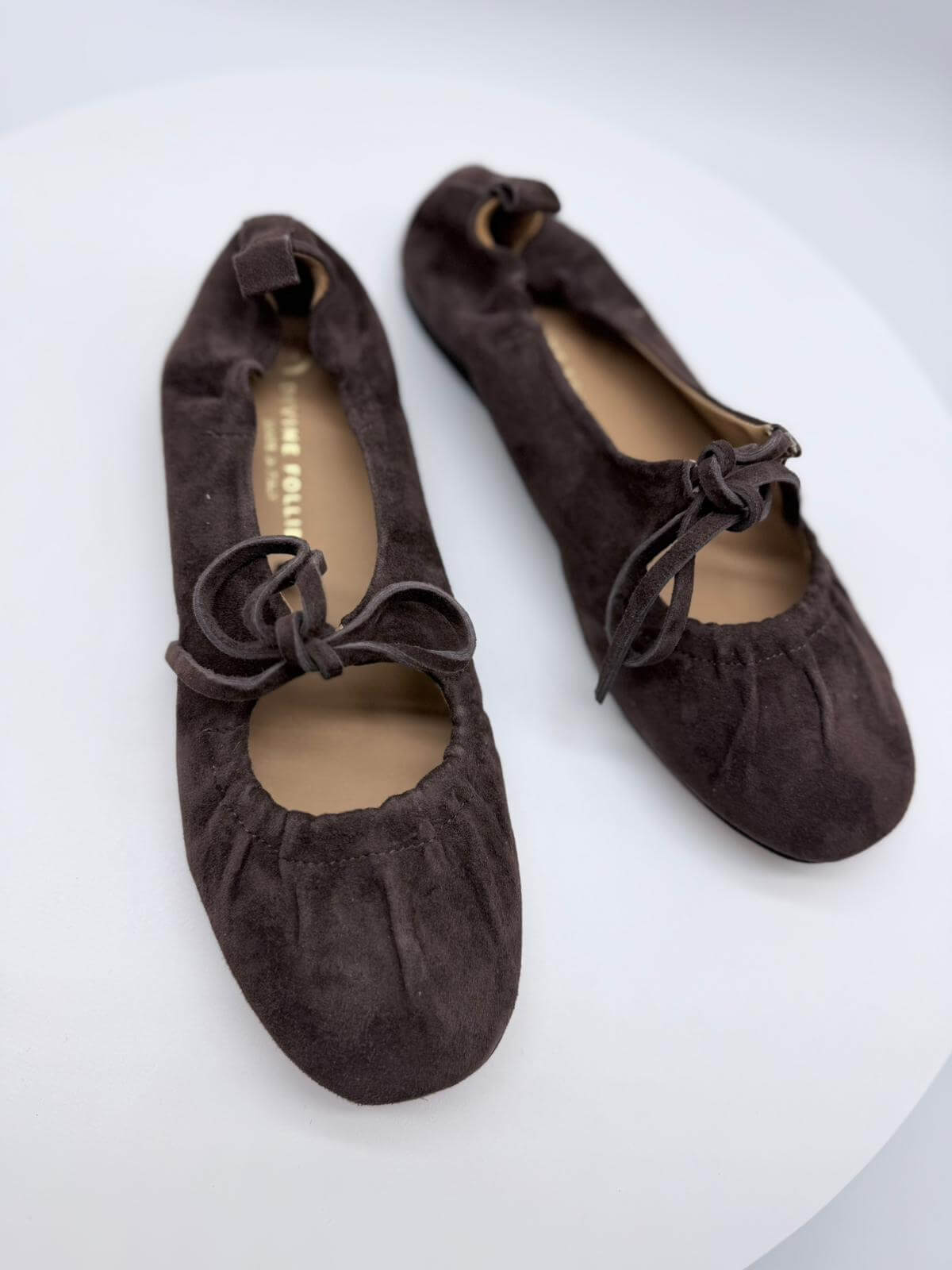 Divine Follie Ballerine Donna Camoscio Cioccolato