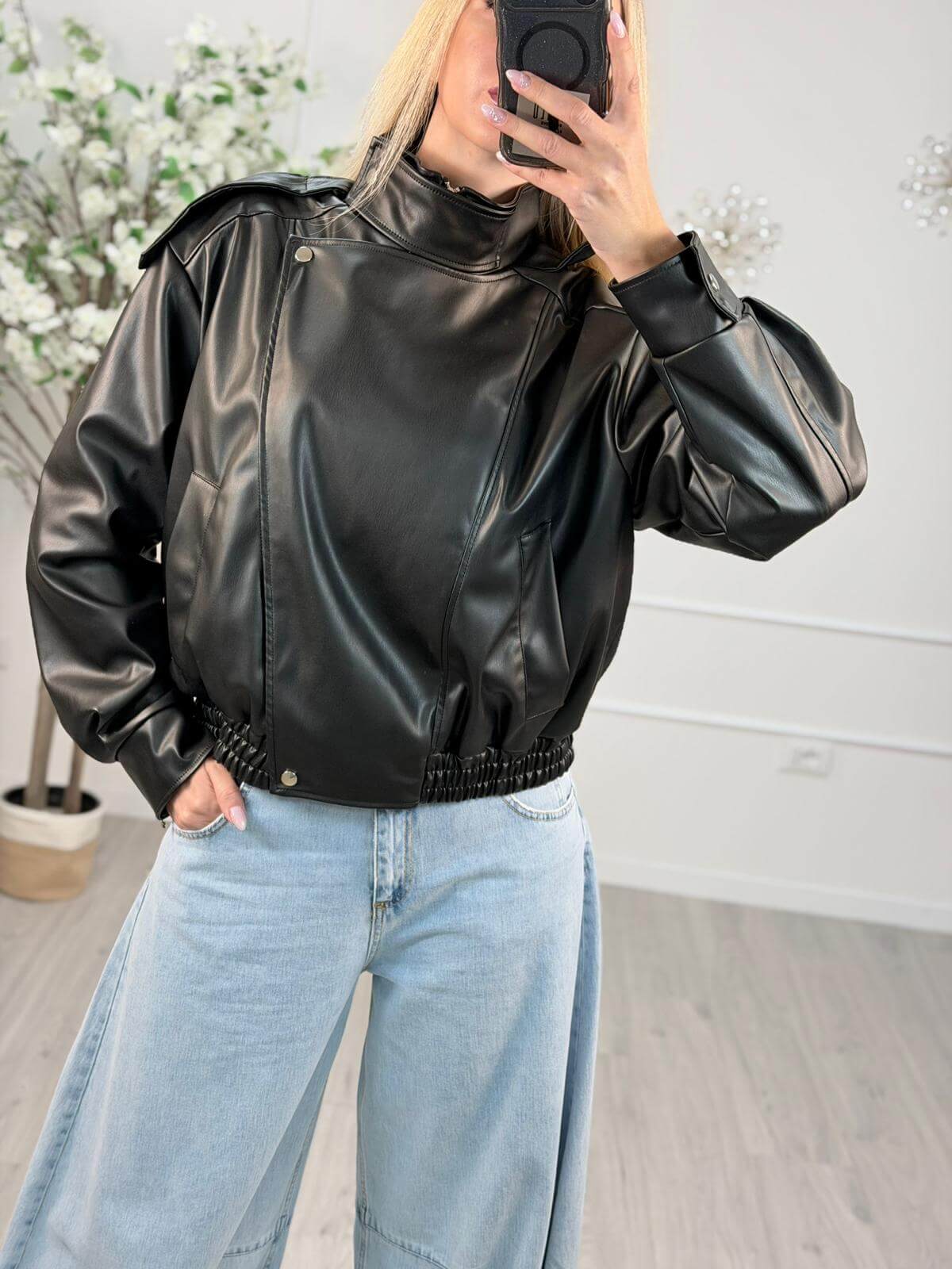 Vicolo Bomber Donna Ecopelle Moderno