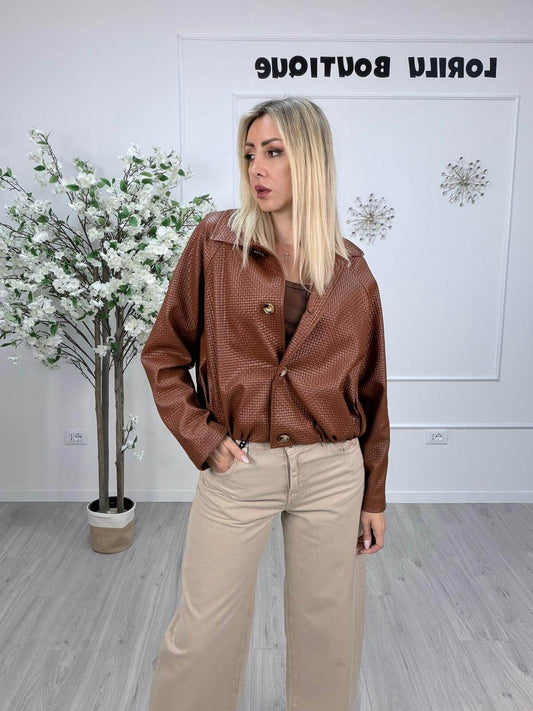 Haveone Bomber Donna Bruciato Intrecciato