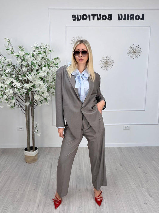 Vicolo Blazer Donna Grigio Medio Melange