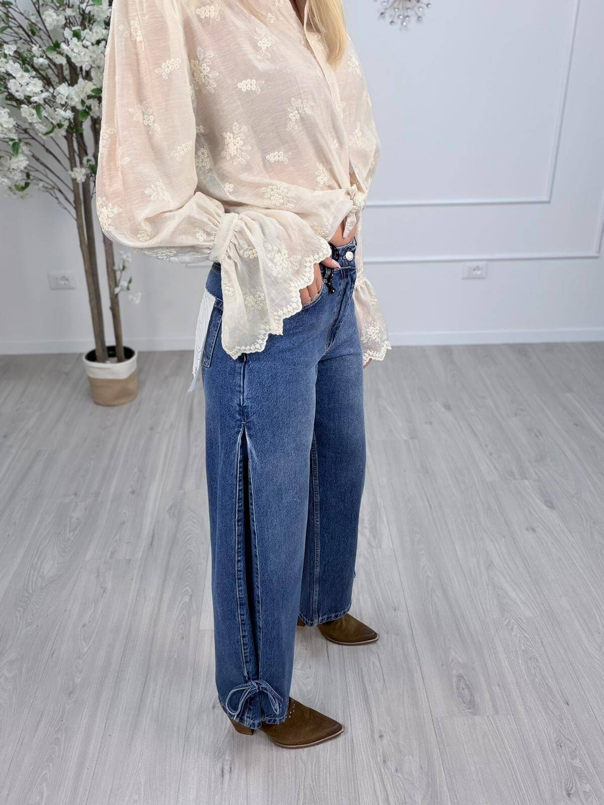 HaveOne Jeans Flake Donna Blu Vintage