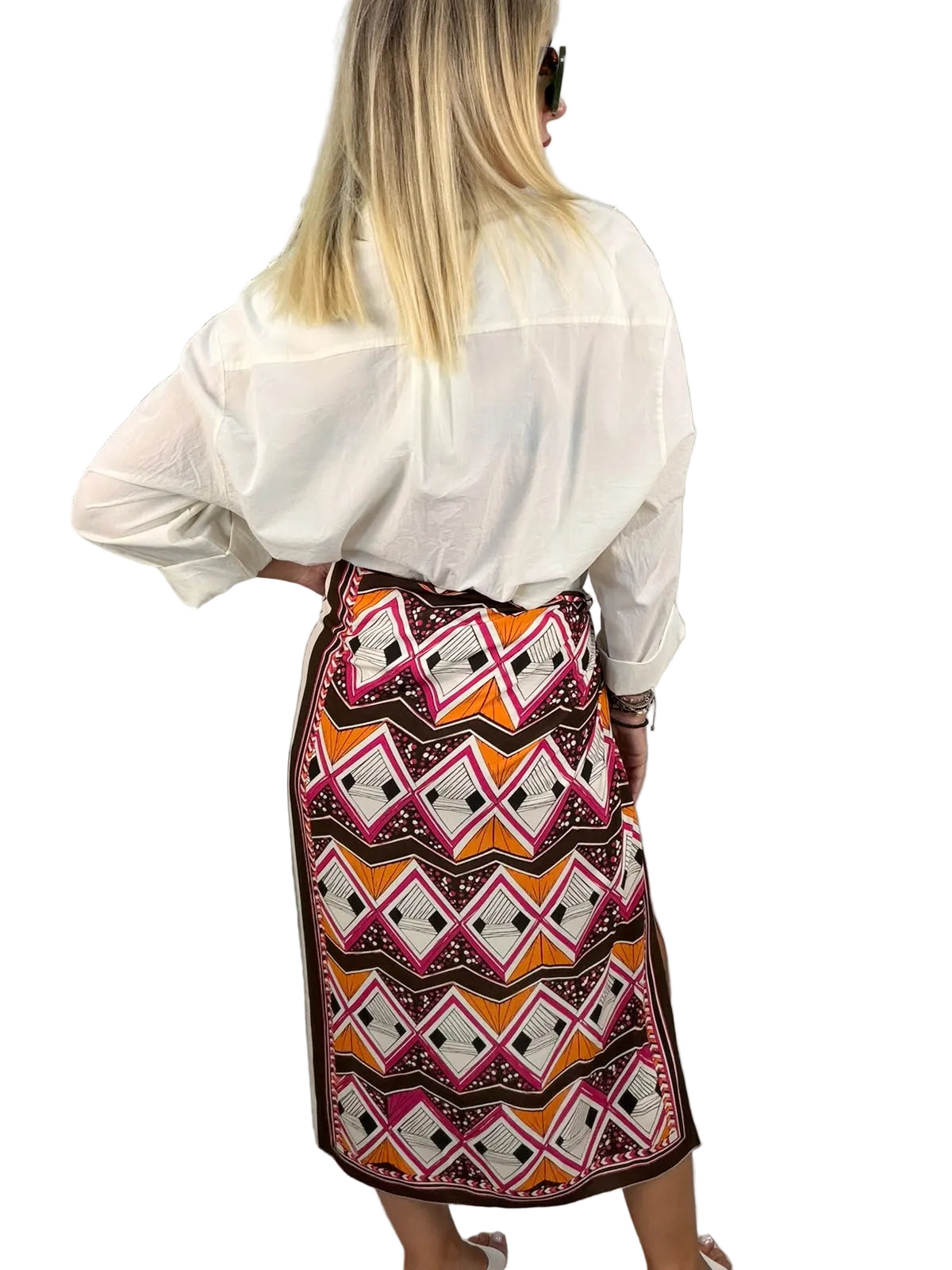 Camicia over in cotone leggero Burro e Bianco -HaveOne