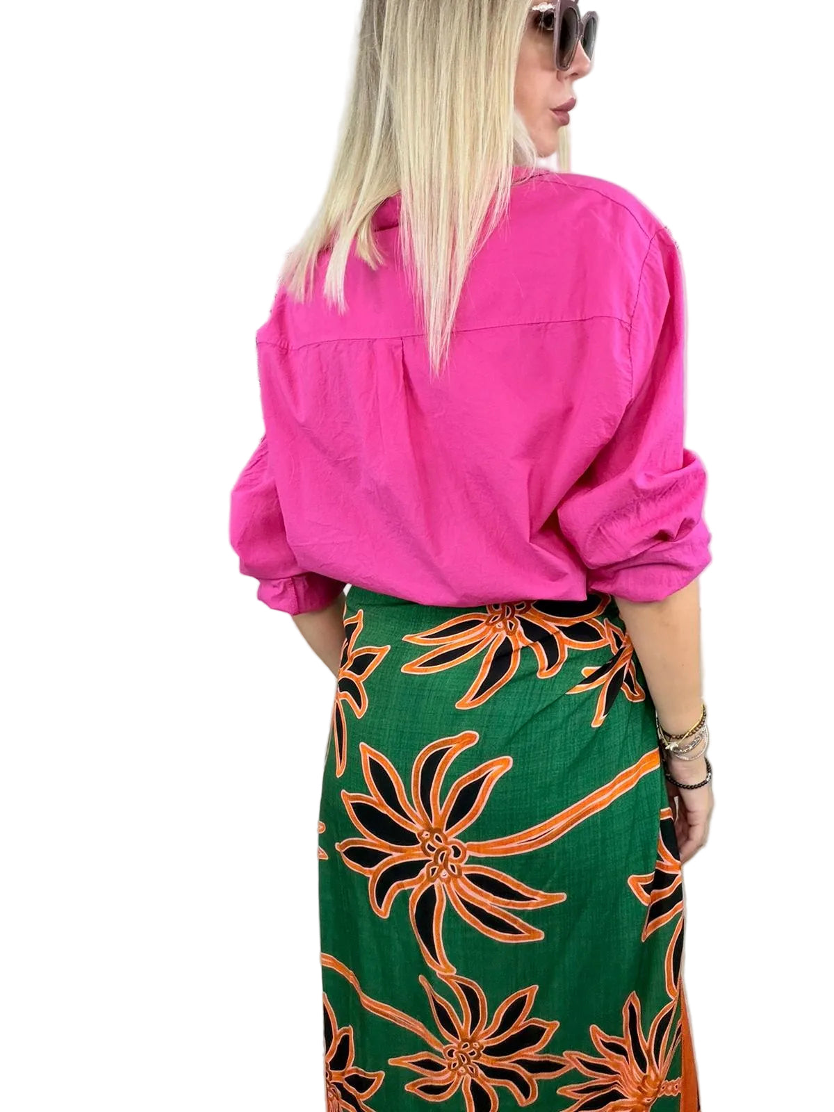 Camicia in cotone leggero color fuxi- HaveOne